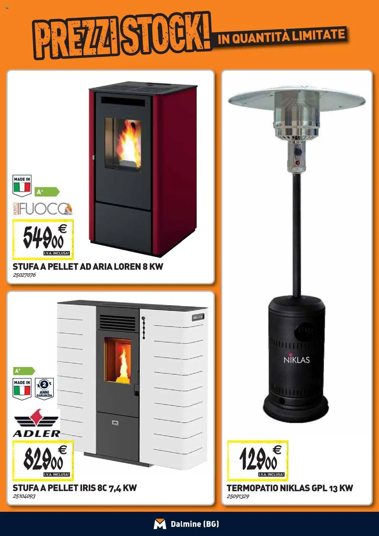 Volantino TECNOMAT del 24.09.2025 | Pagina: 12 | Prodotti: Pellet, Stufa a pellet, Stufa