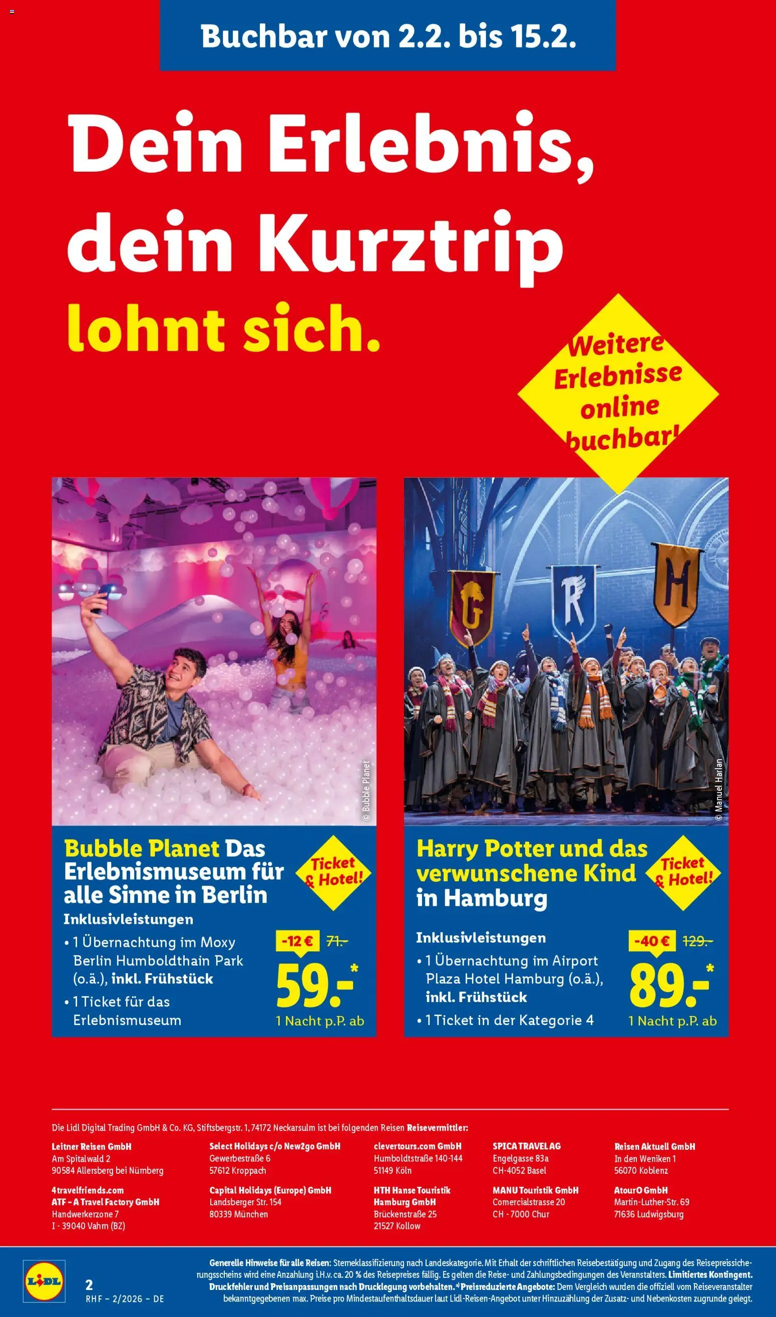 Lidl Reisen Prospekt 	 – gültig ab 31.01.2026 | Seite: 2