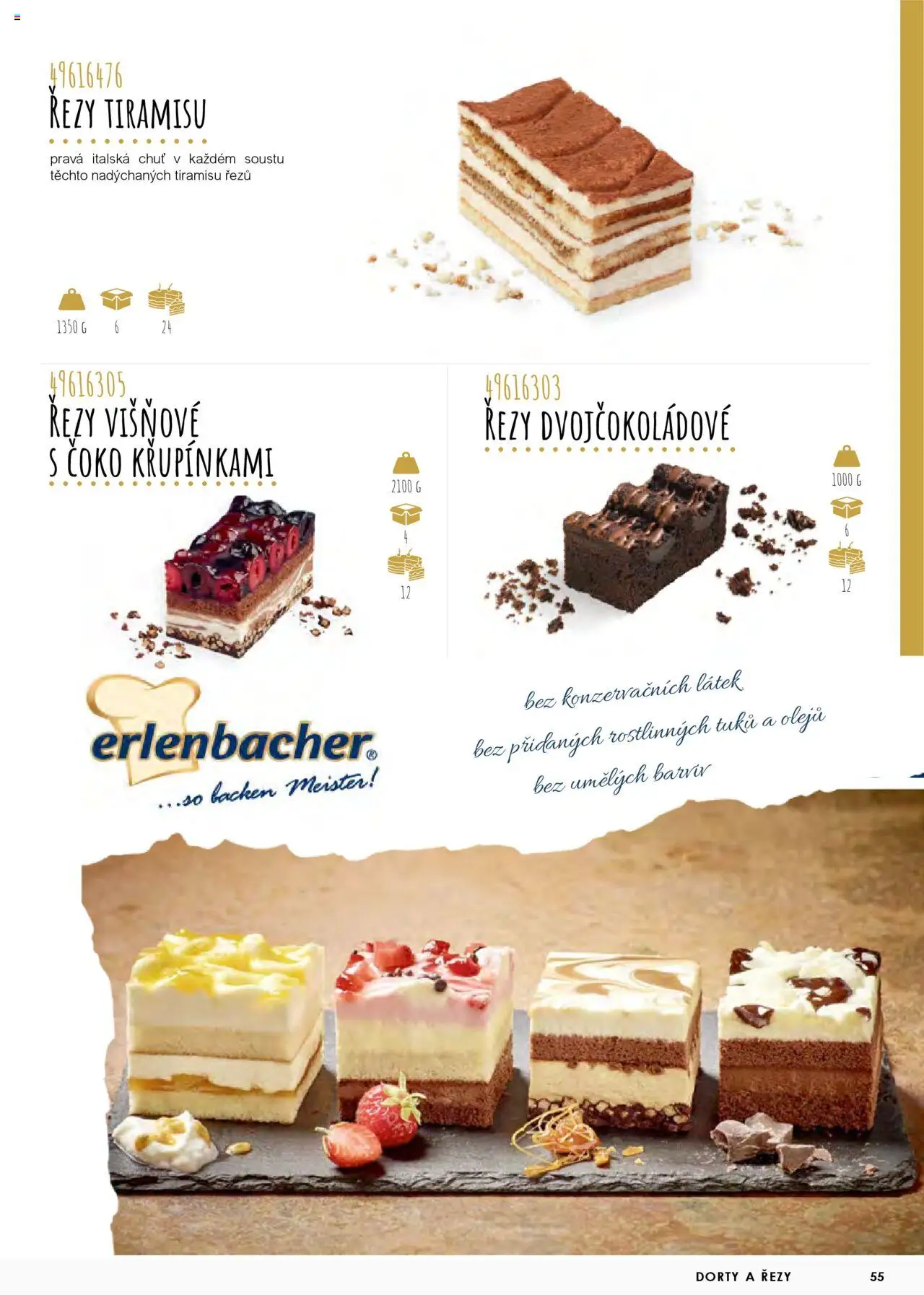 Jip katalog - Pečivo 2025 od 01.01.2025 | Strana: 55 | Produkty: Tiramisu, Dorty