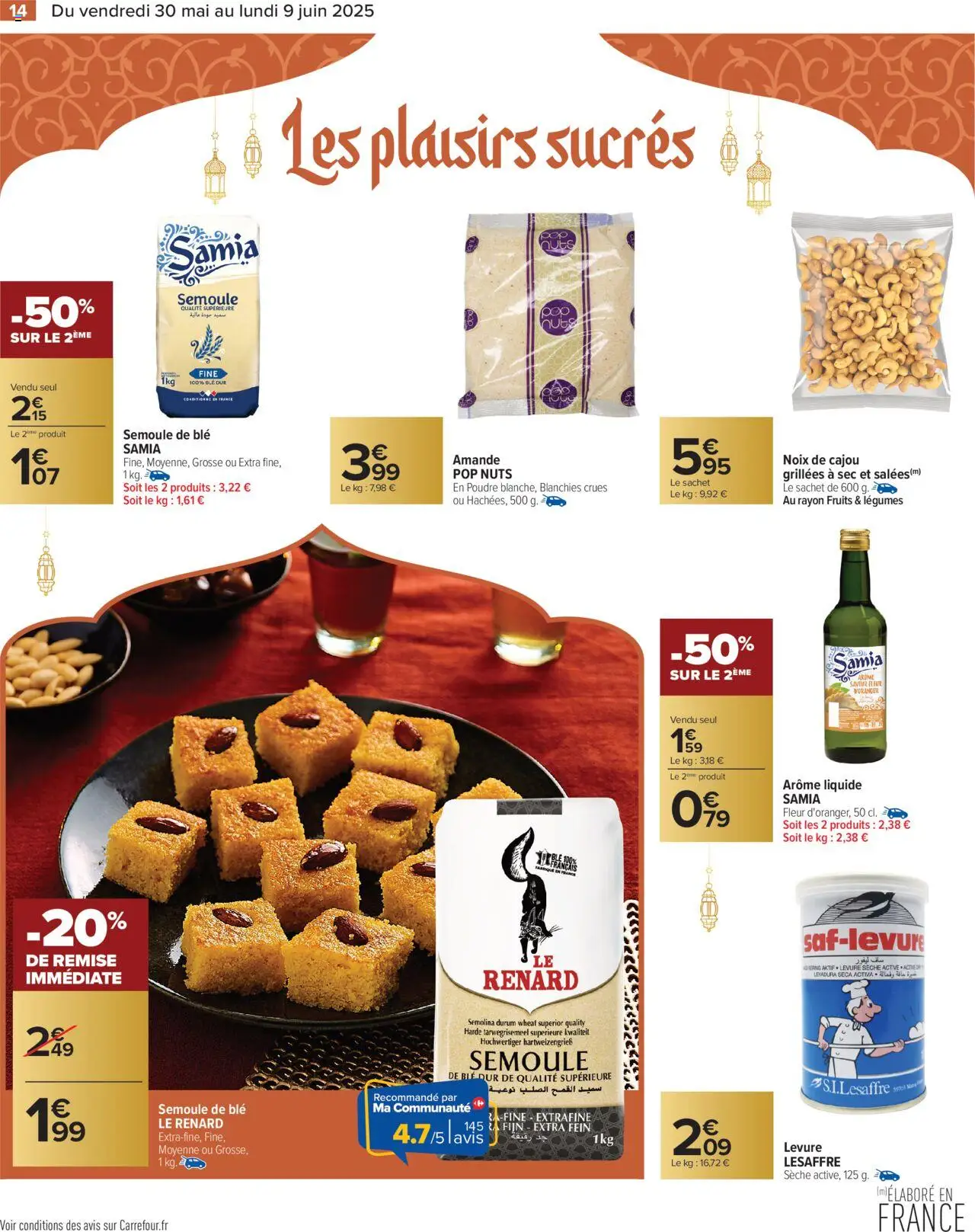  | Page: 16 | Produits: Noix de cajou, Levure, Semoule, Noix