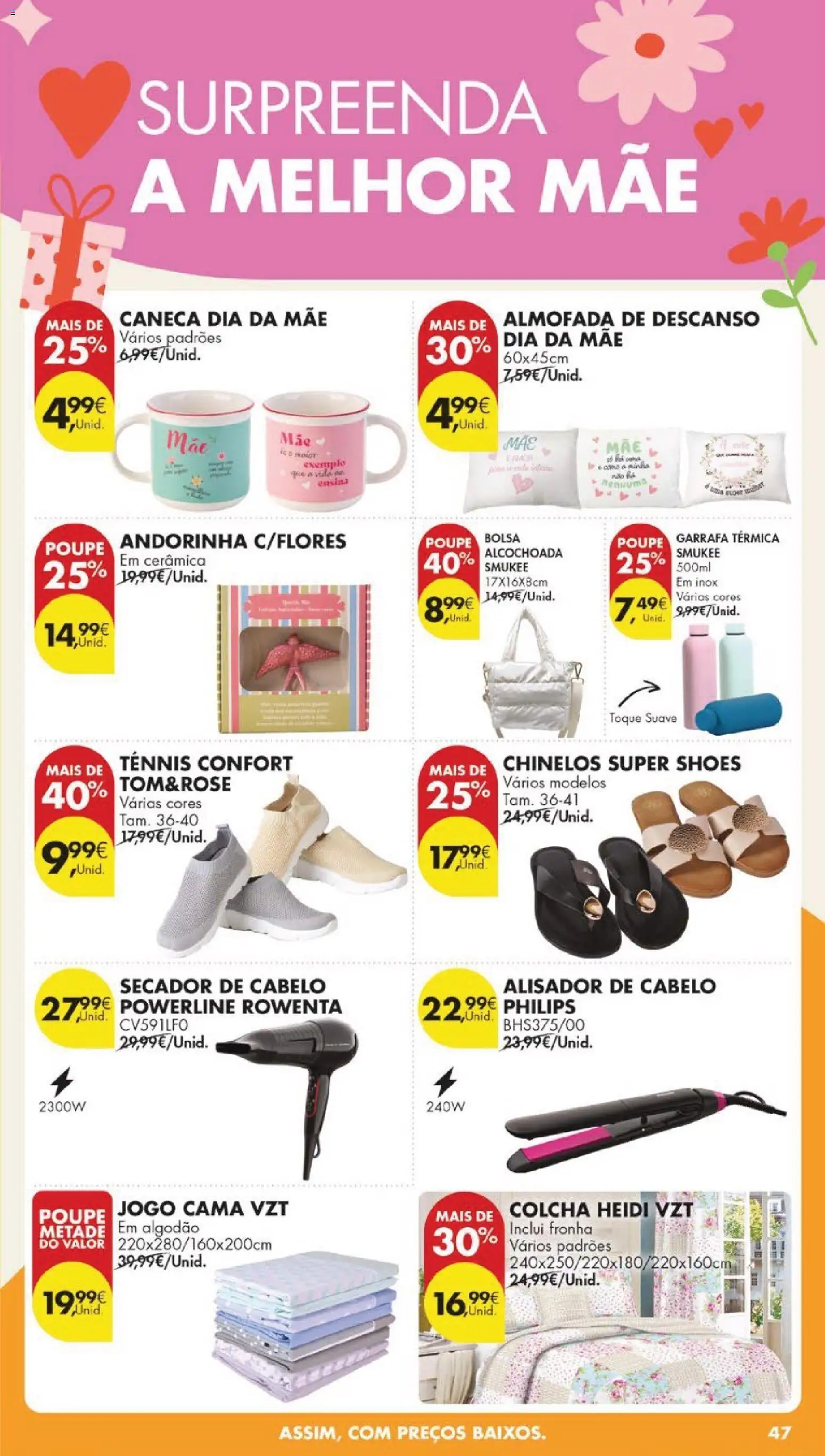 Pingo Doce folheto │ válido de 21.04.2026 | Página: 51 | Produtos: Chinelos, Bolsa, Algodão, Almofada