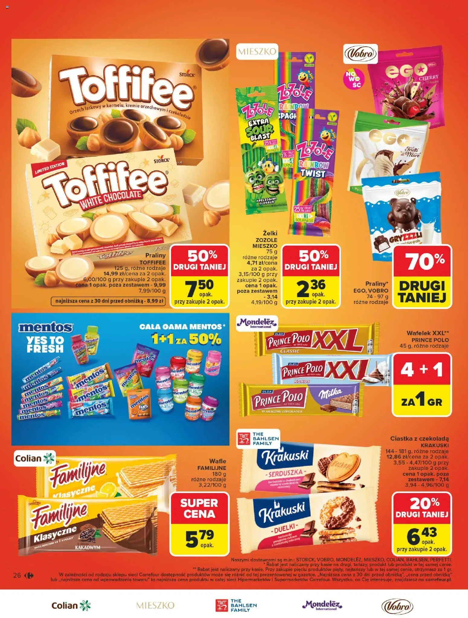 Carrefour Gazetka od 16.02.2026 | Strona: 28 | Produkty: Żelki, Czekolada, Frutti di Mare, Ciastka