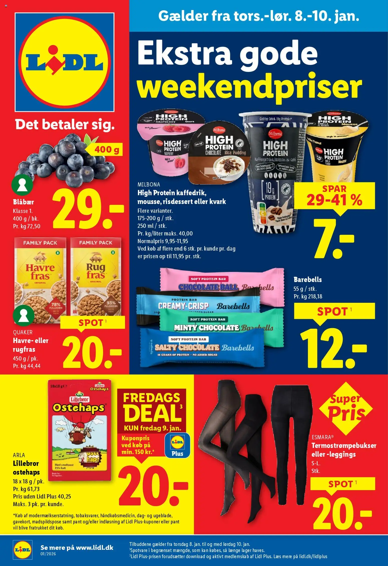 Lidl tilbudsavis – gyldig fra 02.01.2026 | Side: 42 | Produkter: Blåbær, Leggings, Ostehaps, Søm