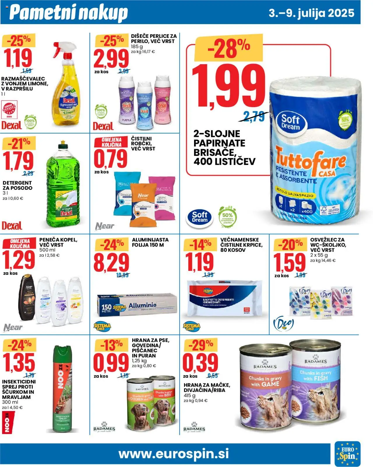 Eurospin - Kranj │ velja od 03.07.2025 | Stran: 7 | Izdelki: Kos, Detergent, Folija