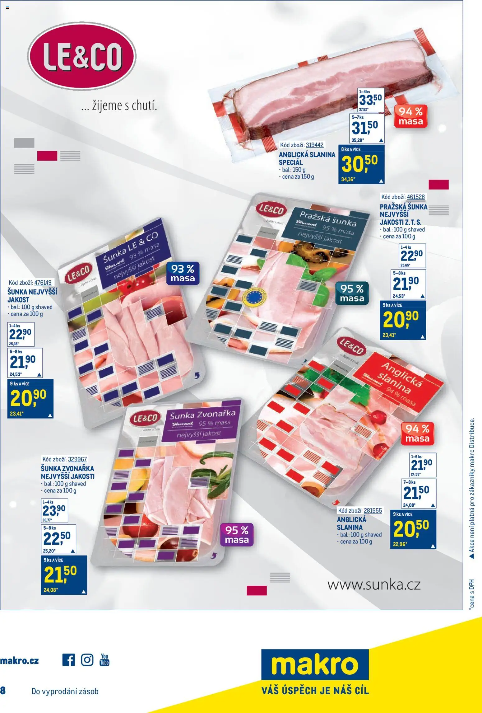 Makro leták - Maloobchod od 25.03.2026 | Strana: 17 | Produkty: Šunka, Pražská šunka, Anglická slanina, Slanina