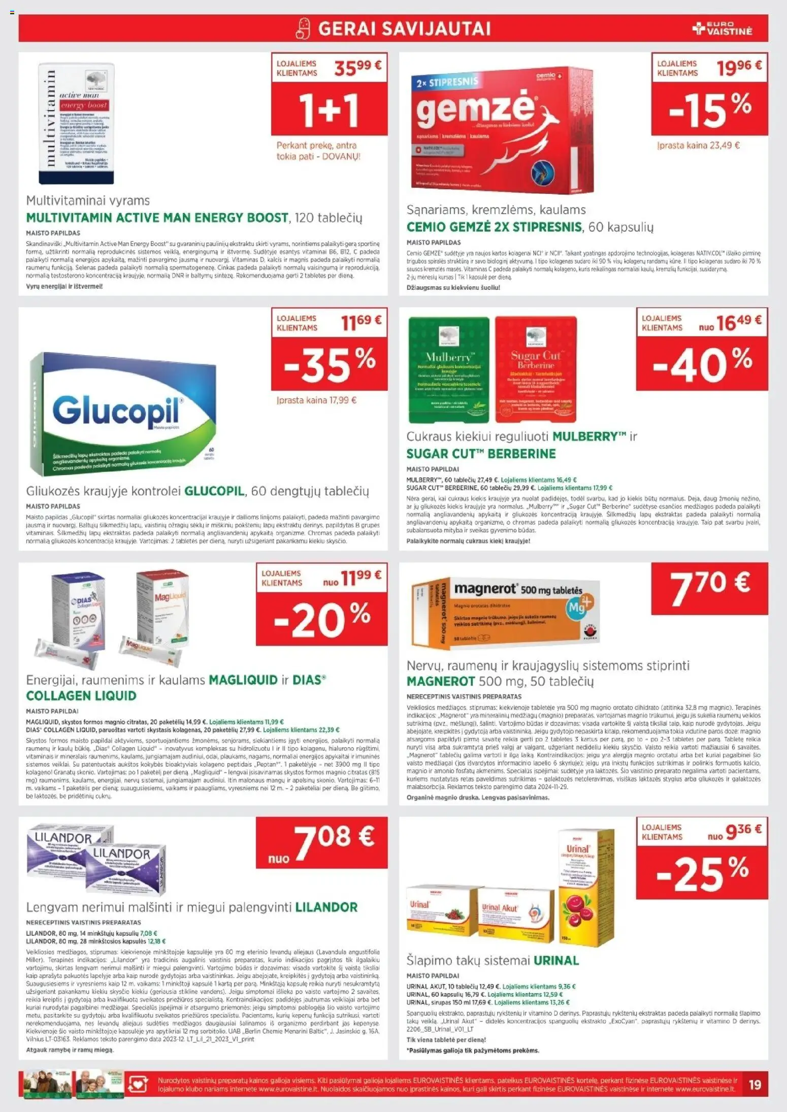 EUROVAISTINĖ akcijos nuo 01.11.2025 | Puslapis: 19