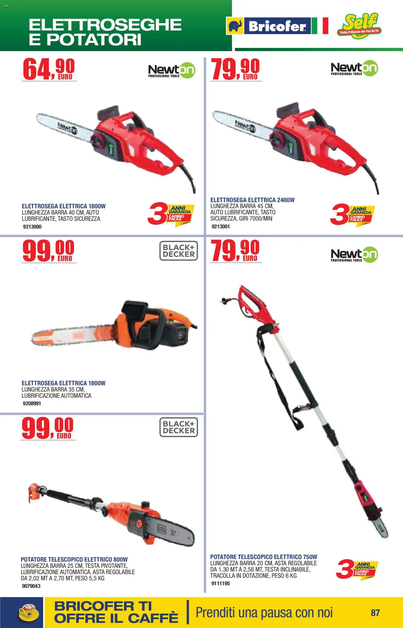 Volantino Bricofer del 14.04.2026 | Pagina: 87 | Prodotti: Caffè, Tè