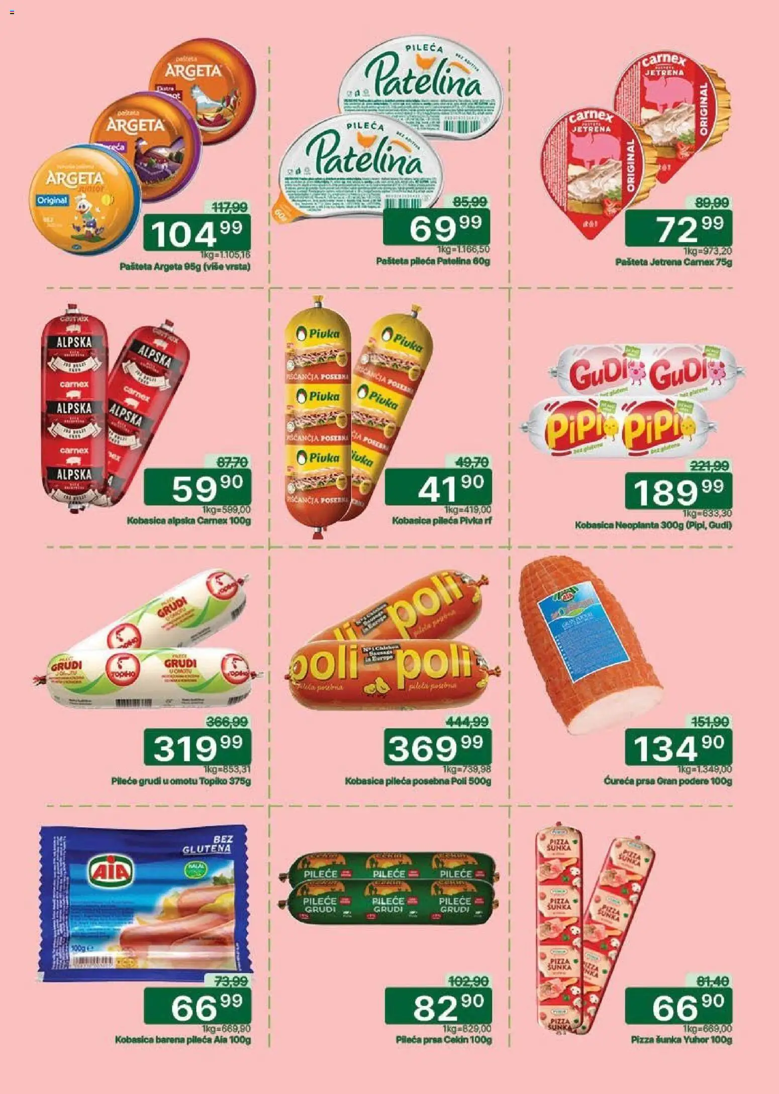 Univerexport katalog - važi od 02.03.2026 | Strana: 6 | Proizvode: Pileća prsa, Pileće grudi, Pizza šunka, Pašteta