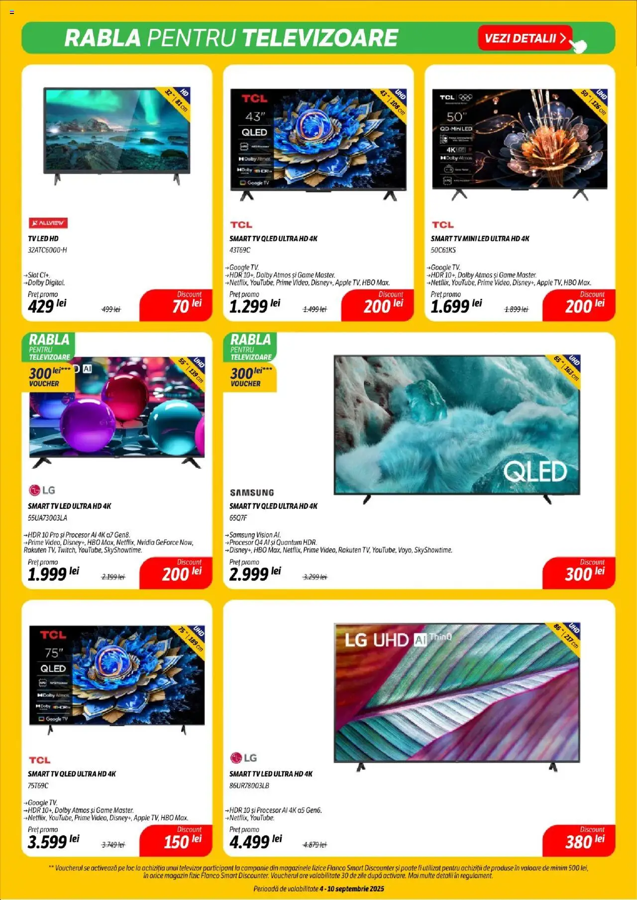Noul catalog Flanco – valabil de la 04.09.2025 | Pagină: 12 | Produse: Televizor, Babak, Apple