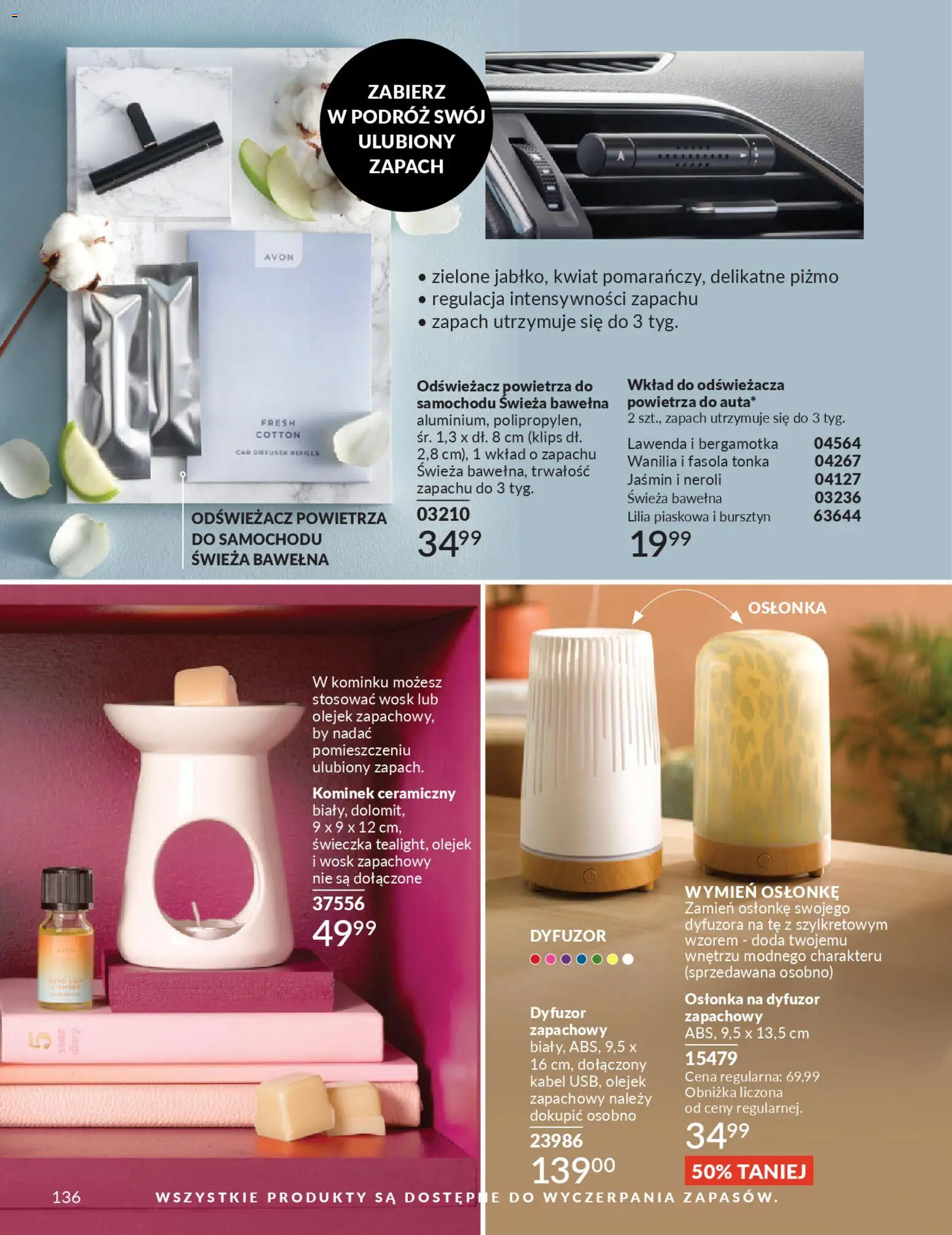 Avon Katalog 2 2026 od 01.02.2026 | Strona: 136 | Produkty: Odświeżacz, Kabel, Odświeżacz powietrza, Zapach