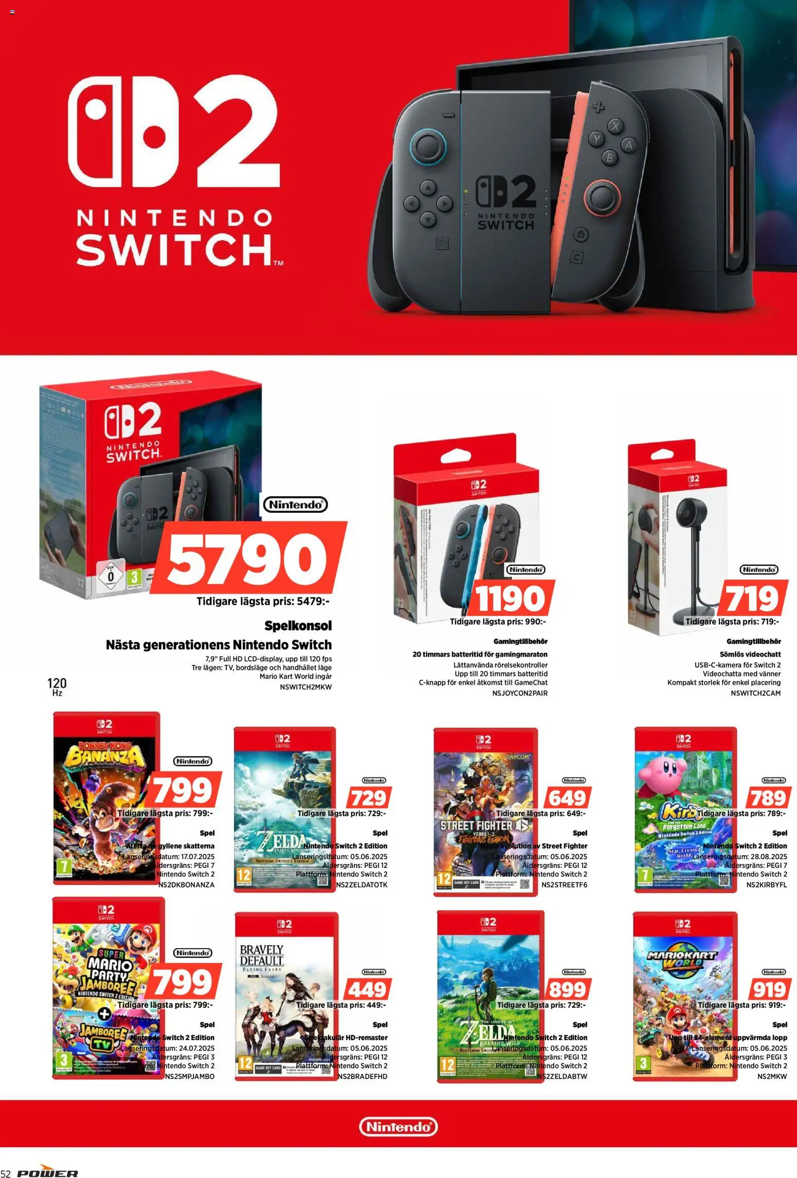 Power reklamblad aktuell från 15.12.2025 | Sida: 52 | Produkter: Tv, Spelkonsol, Spel, Nintendo switch