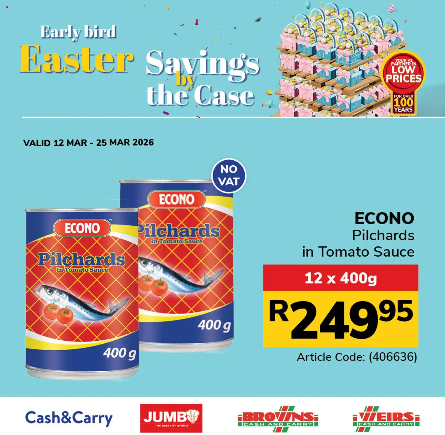 New Jumbo catalogue – valid from 12.03.2026 | Page: 1 | Products: Pilchards, Case, Tomato sauce, Sauce