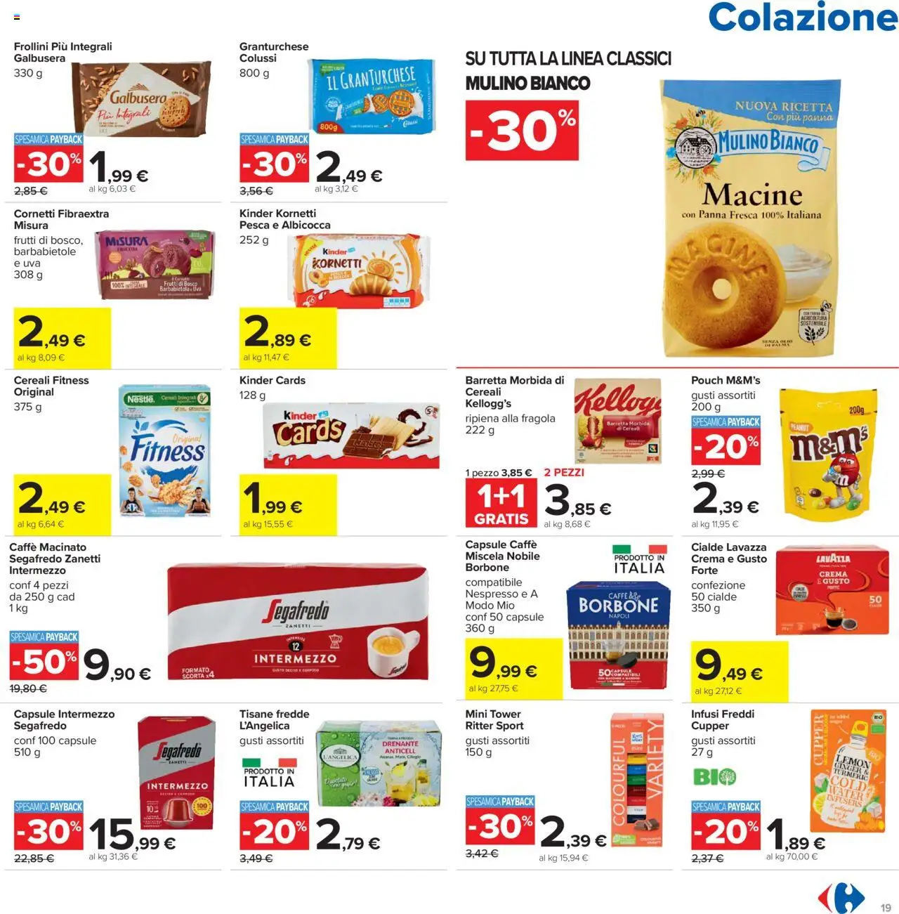 Volantino Carrefour del 07.08.2025 | Pagina: 19 | Prodotti: Cereali, Panna, Frollini, Macinato