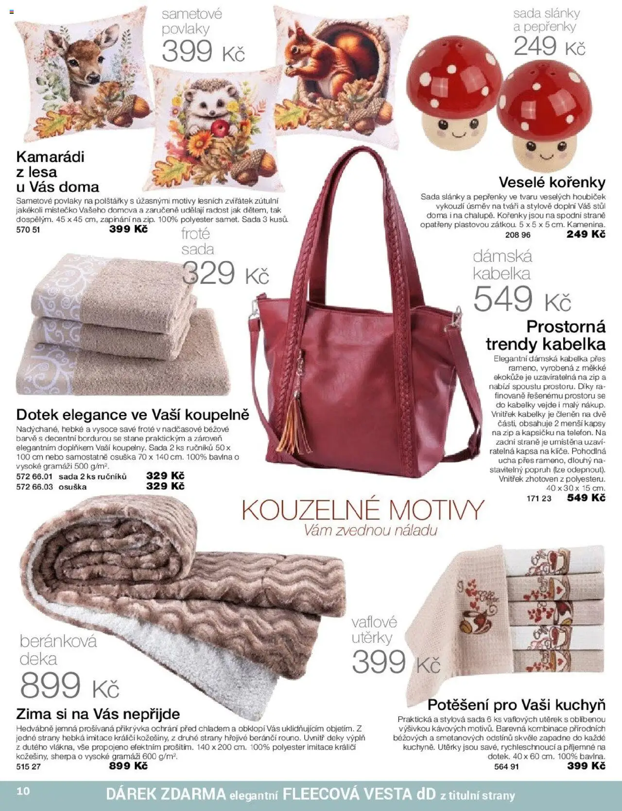 Decodoma katalog Podzim 2025 od 25.08.2025 | Strana: 10 | Produkty: Vesta, Kabelka, Deka, Kořenky