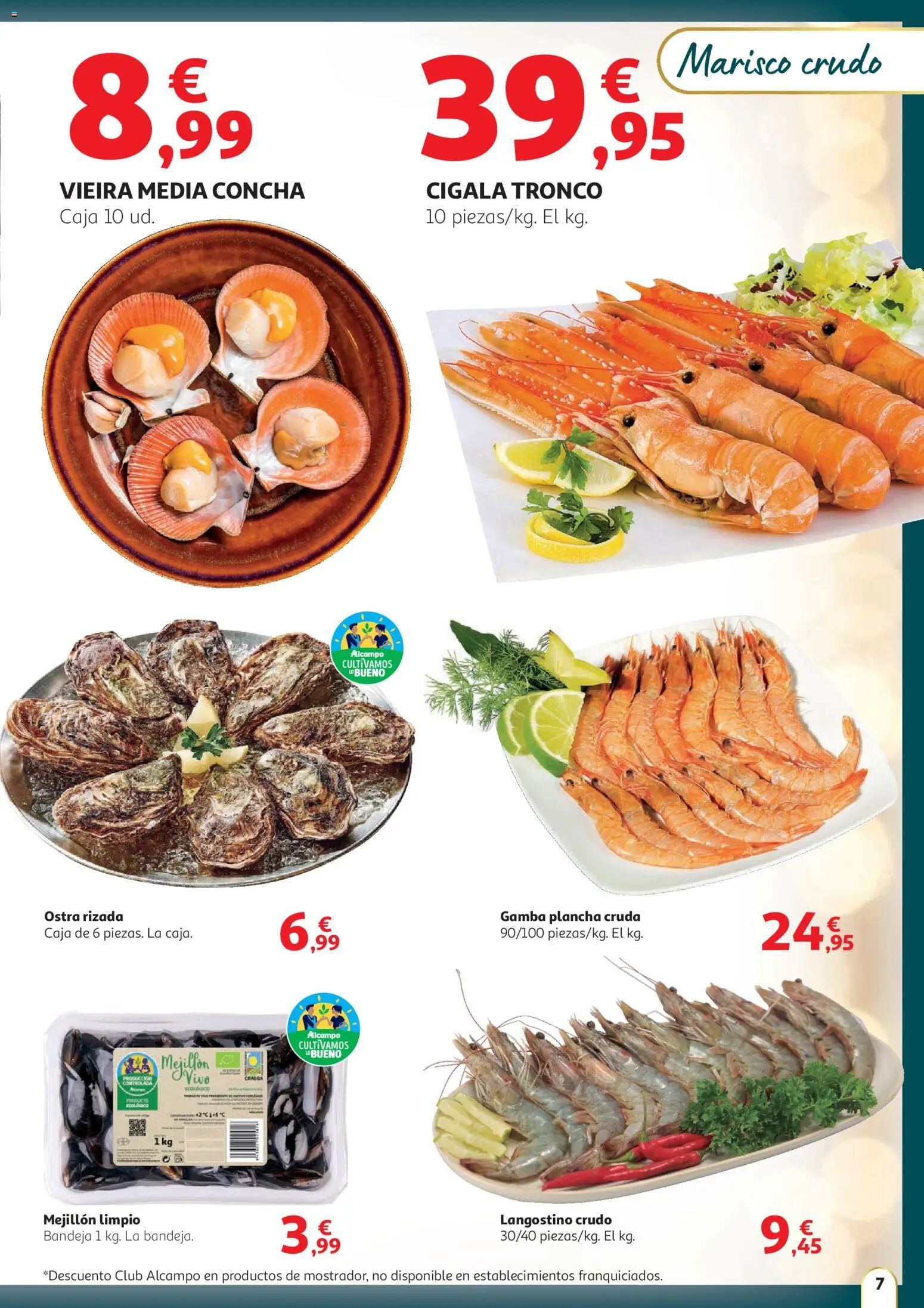 Alcampo - Hg Madrid │ válido desde el 11.12.2025 | Página: 7 | Productos: Plancha, Bandeja, Caja, Langostino