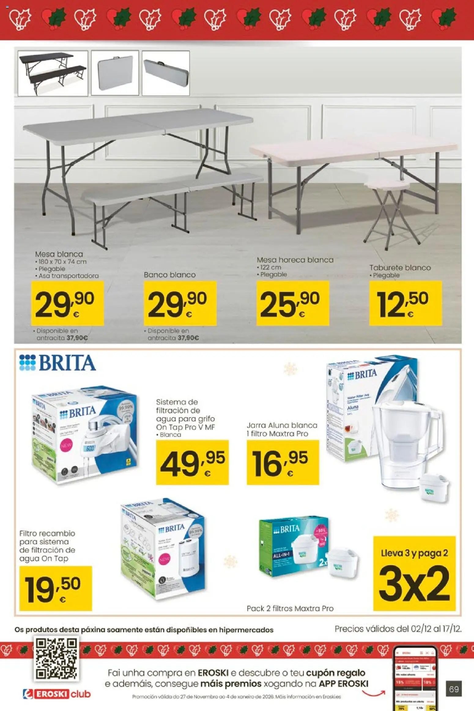 Eroski - Center │ válido desde el 27.11.2025 | Página: 69 | Productos: Taburete, Mesa