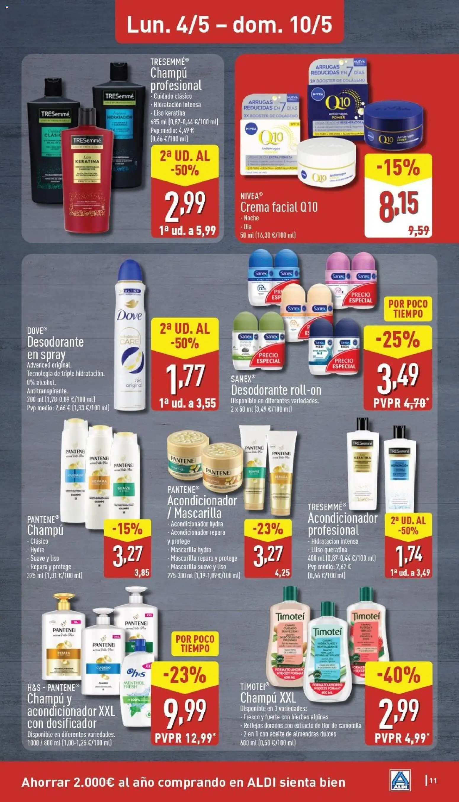 Aldi folleto Baleares │ válido desde el 04.05.2026 | Página: 11 | Productos: Desodorante, Aceite, Crema facial, Crema