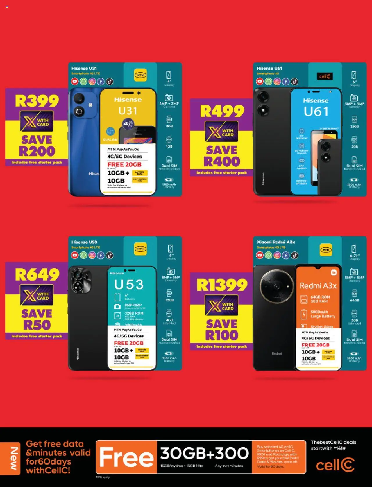 New Shoprite catalogue – valid from 25.08.2025 | Page: 3 | Products: Data, Sim, Smartphone, Battery
