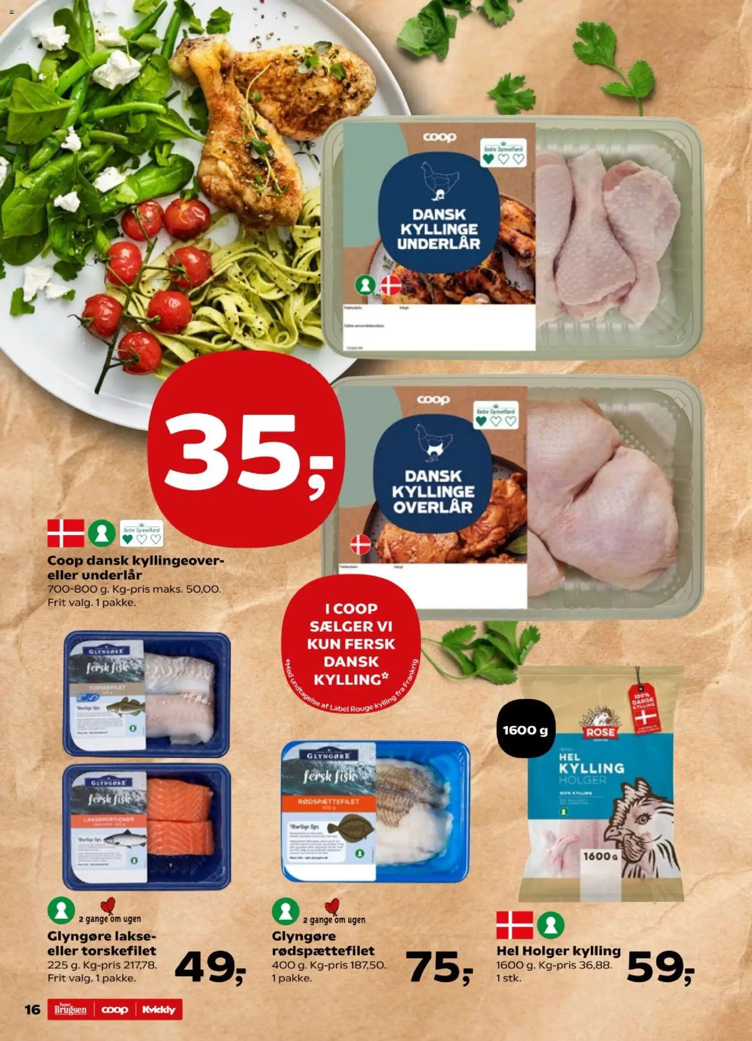 Kvickly tilbudsavis – gyldig fra 24.10.2025 | Side: 16 | Produkter: Fisk, Torskefilet