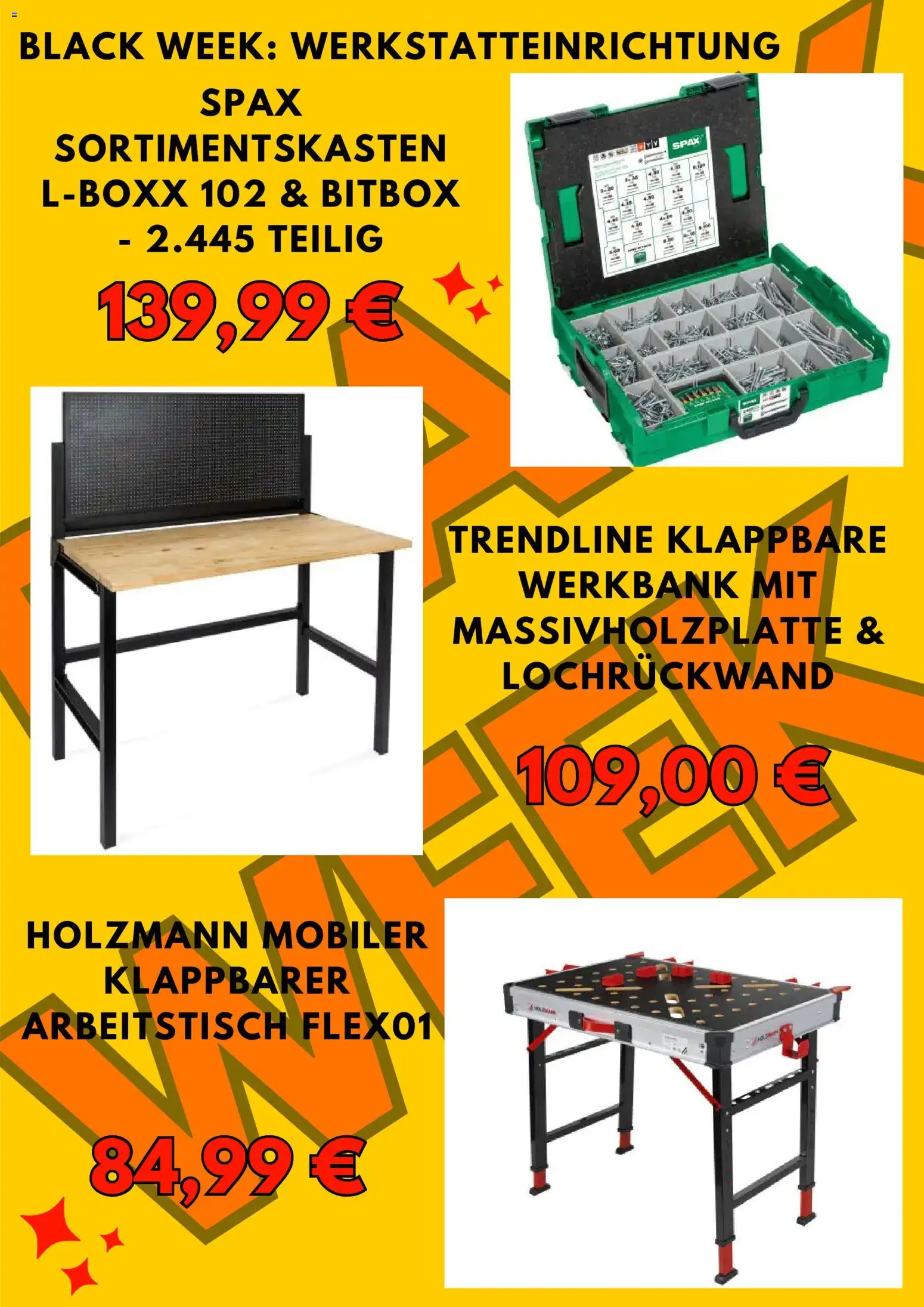 Globus Baumarkt - Black Friday – gültig ab 14.11.2025 | Seite: 3 | Produkte: Arbeitstisch