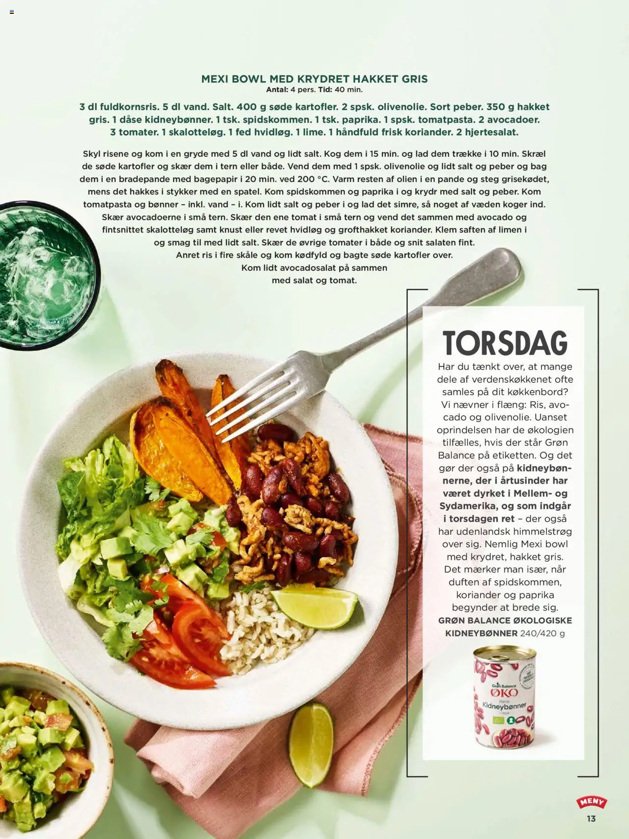 Meny Tilbudsavis gyldig fra 01.08.2025 | Side: 13 | Produkter: Ris, Kidneybønner, Olivenolie, Tomatpasta