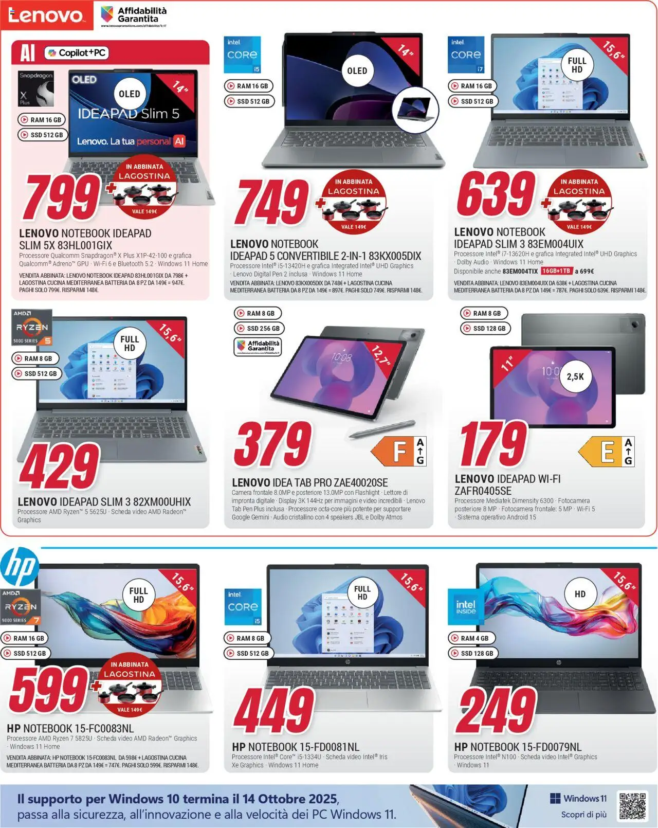 Volantino Trony del 11.09.2025 | Pagina: 27 | Prodotti: Notebook, PC, Fotocamera, Batteria