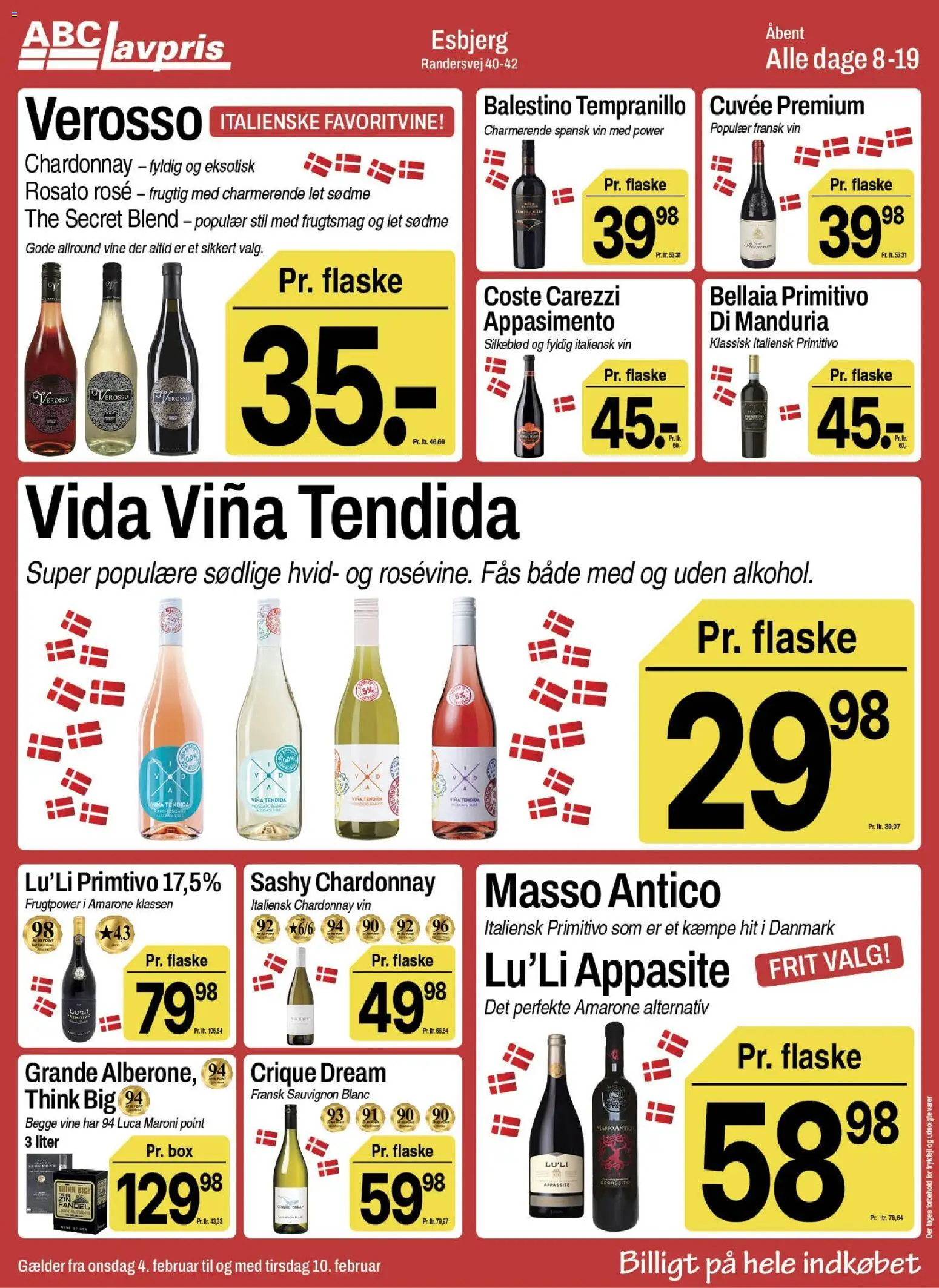 Abc Lavpris tilbudsavis – gyldig fra 04.02.2026 | Side: 15 | Produkter: Vin, Søm