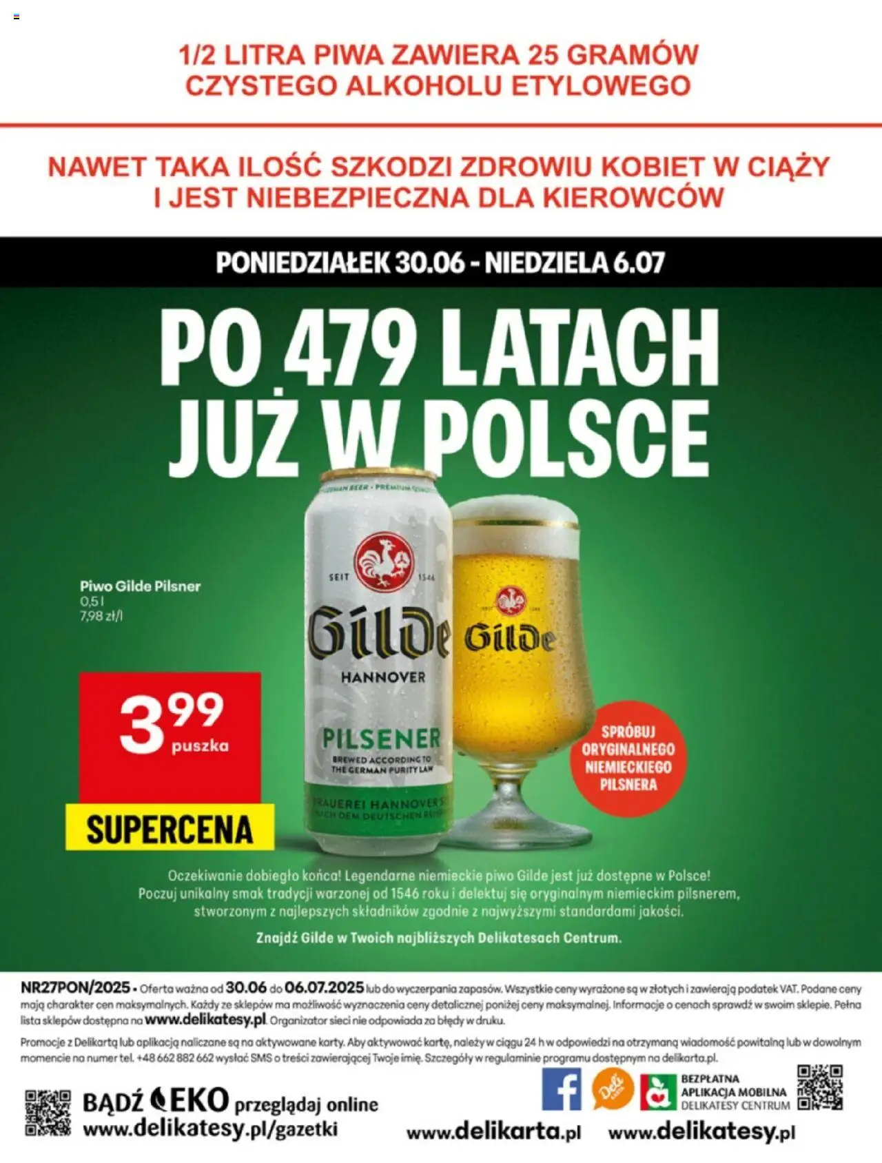 Delikatesy Centrum Gazetka - Sklepy Własne od 30.06.2025 | Strona: 48 | Produkty: Delikatesy, Piwo