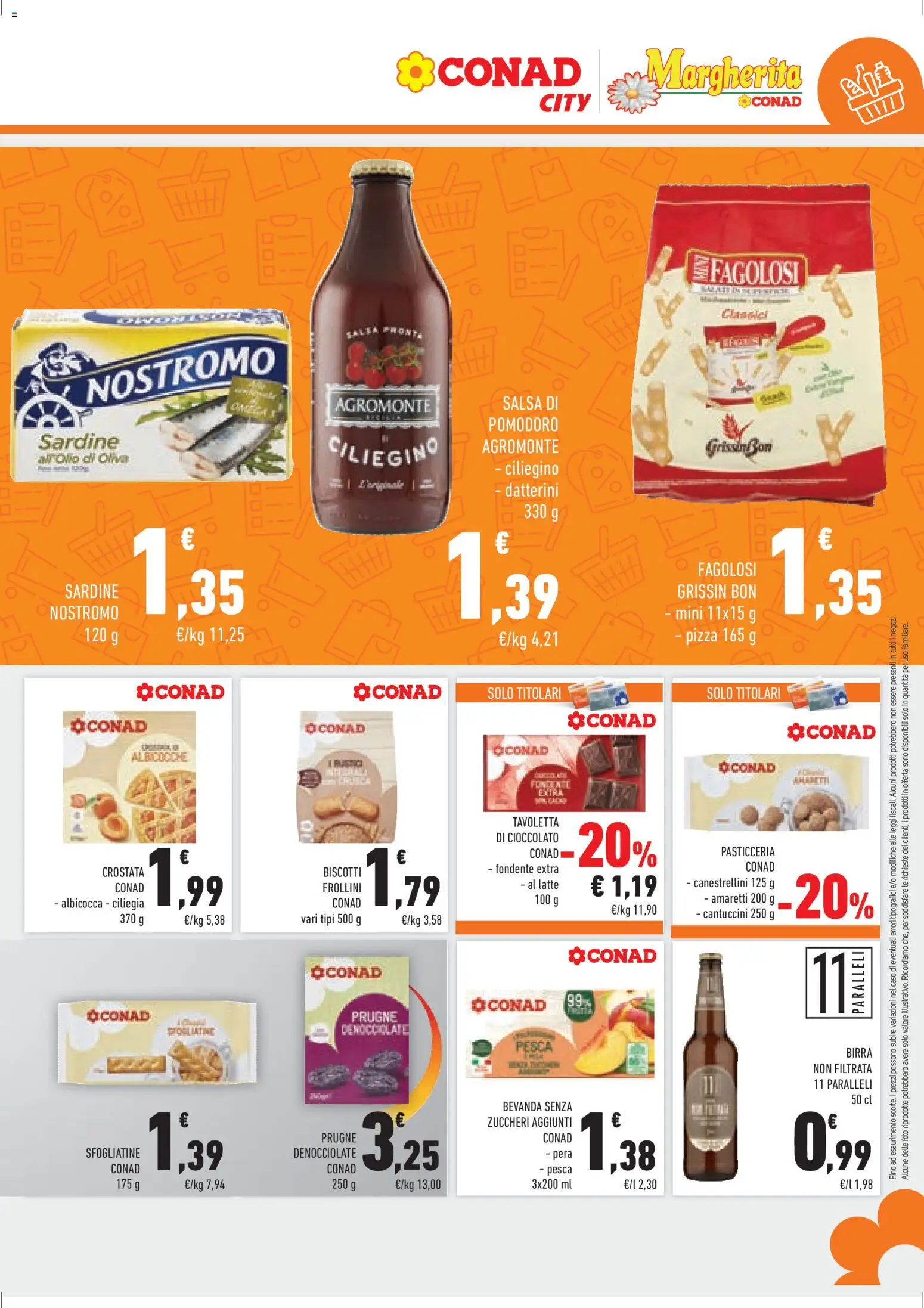 Volantino Conad del 07.01.2026 | Pagina: 7 | Prodotti: Birra, Biscotti, Pesca, Olio di Oliva