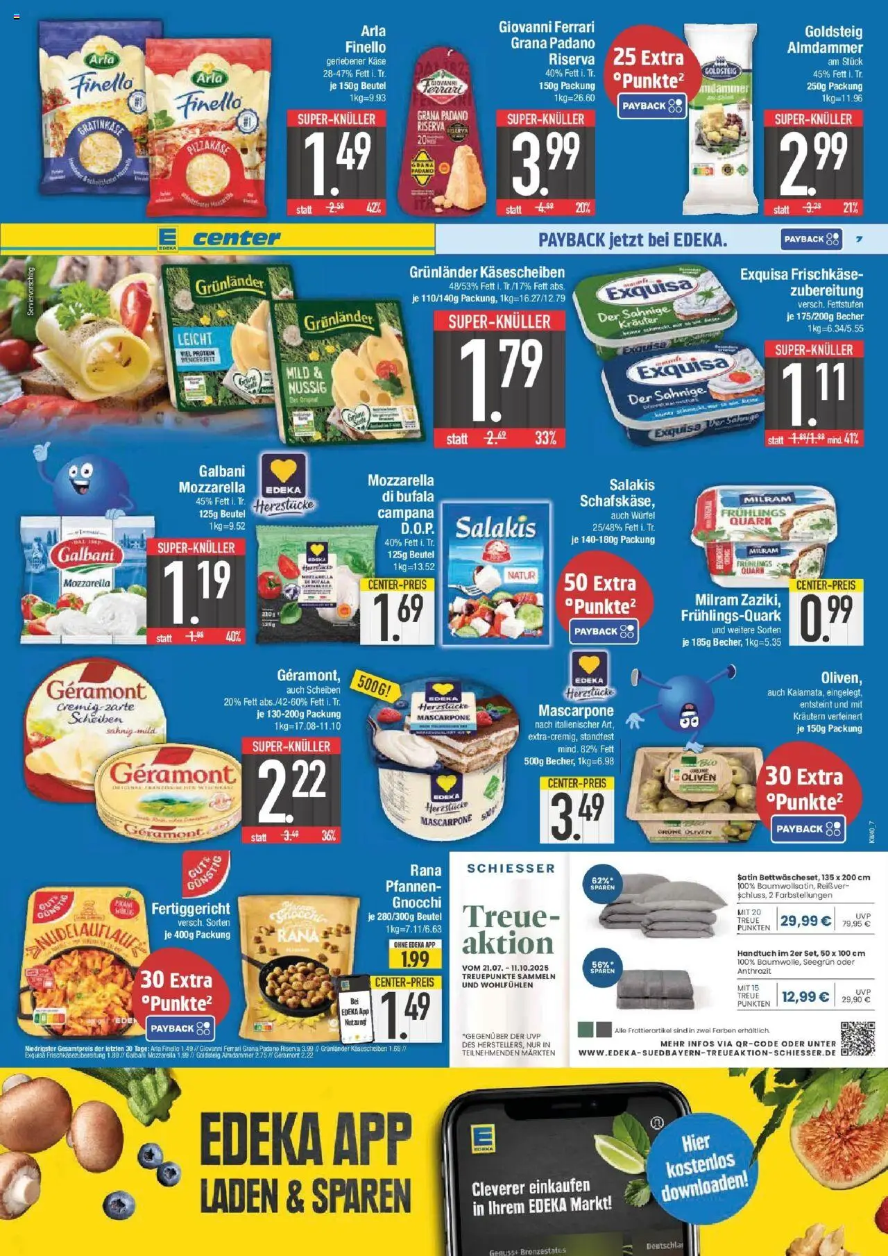 Edeka prospekt Straubing	 – gültig ab 28.09.2025 | Seite: 7 | Produkte: Geramont, Käse, Grunlander, Frischkase