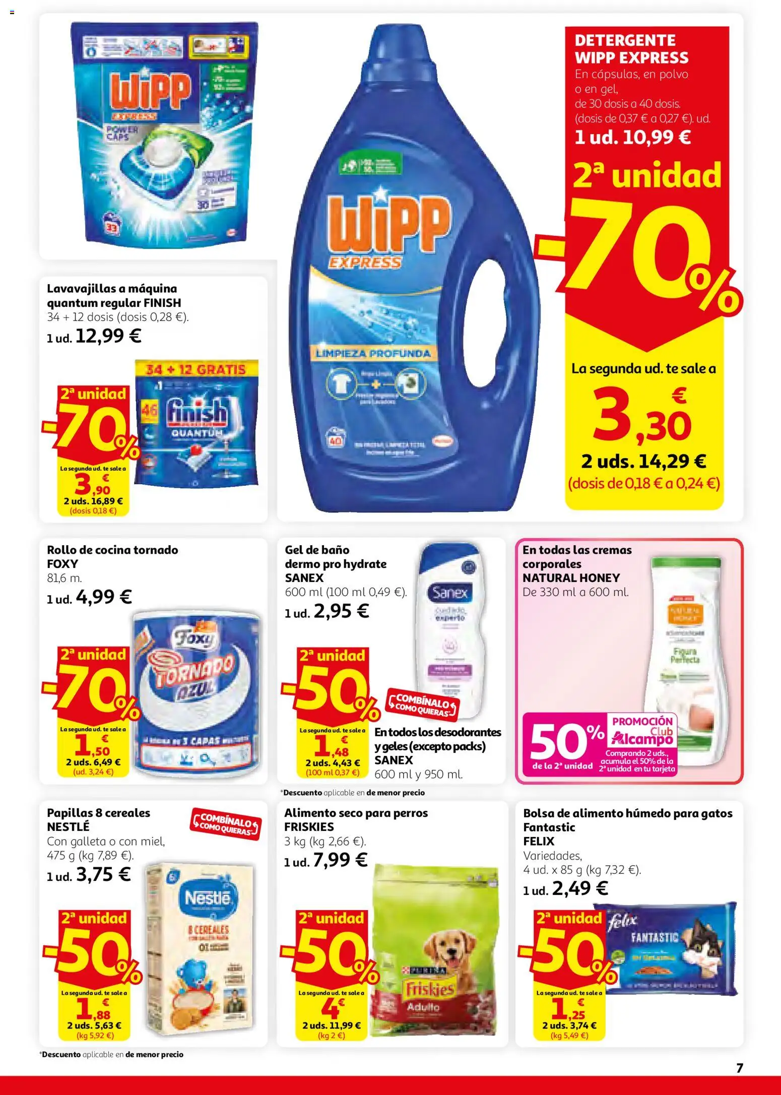 Alcampo - SM Madrid │ válido desde el 26.02.2026 | Página: 7 | Productos: Polvo, Bolsa, Lavavajillas, Baño