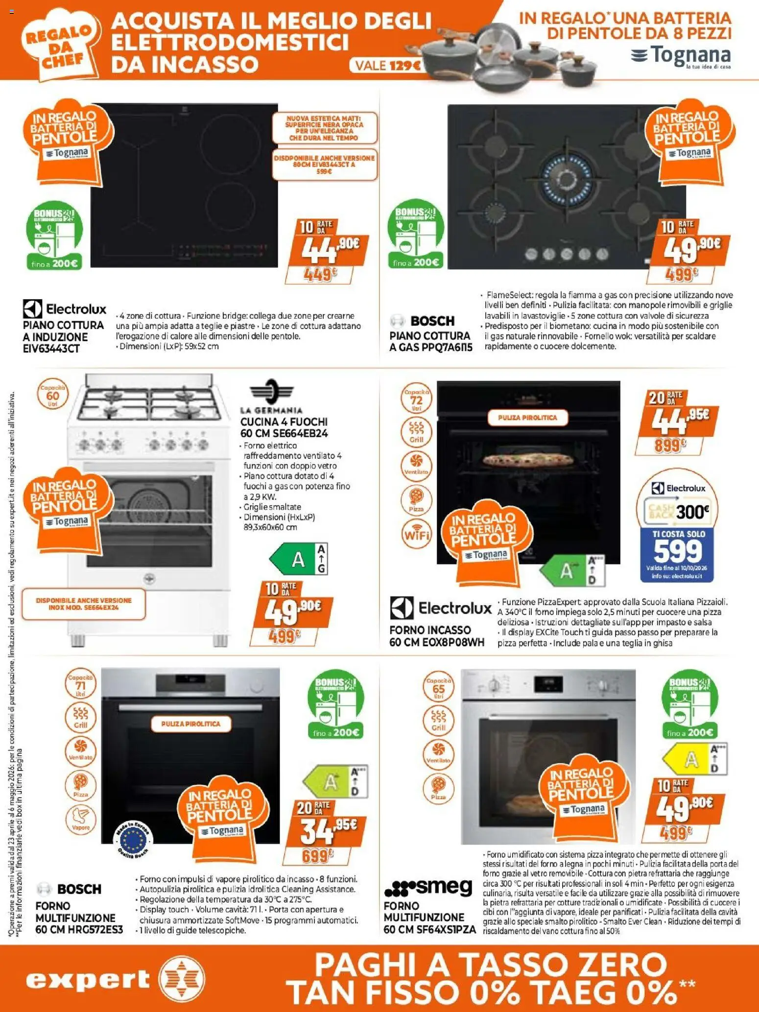 Volantino Expert del 23.04.2026 | Pagina: 4 | Prodotti: Teglia, Pizza, Lavastoviglie, Batteria