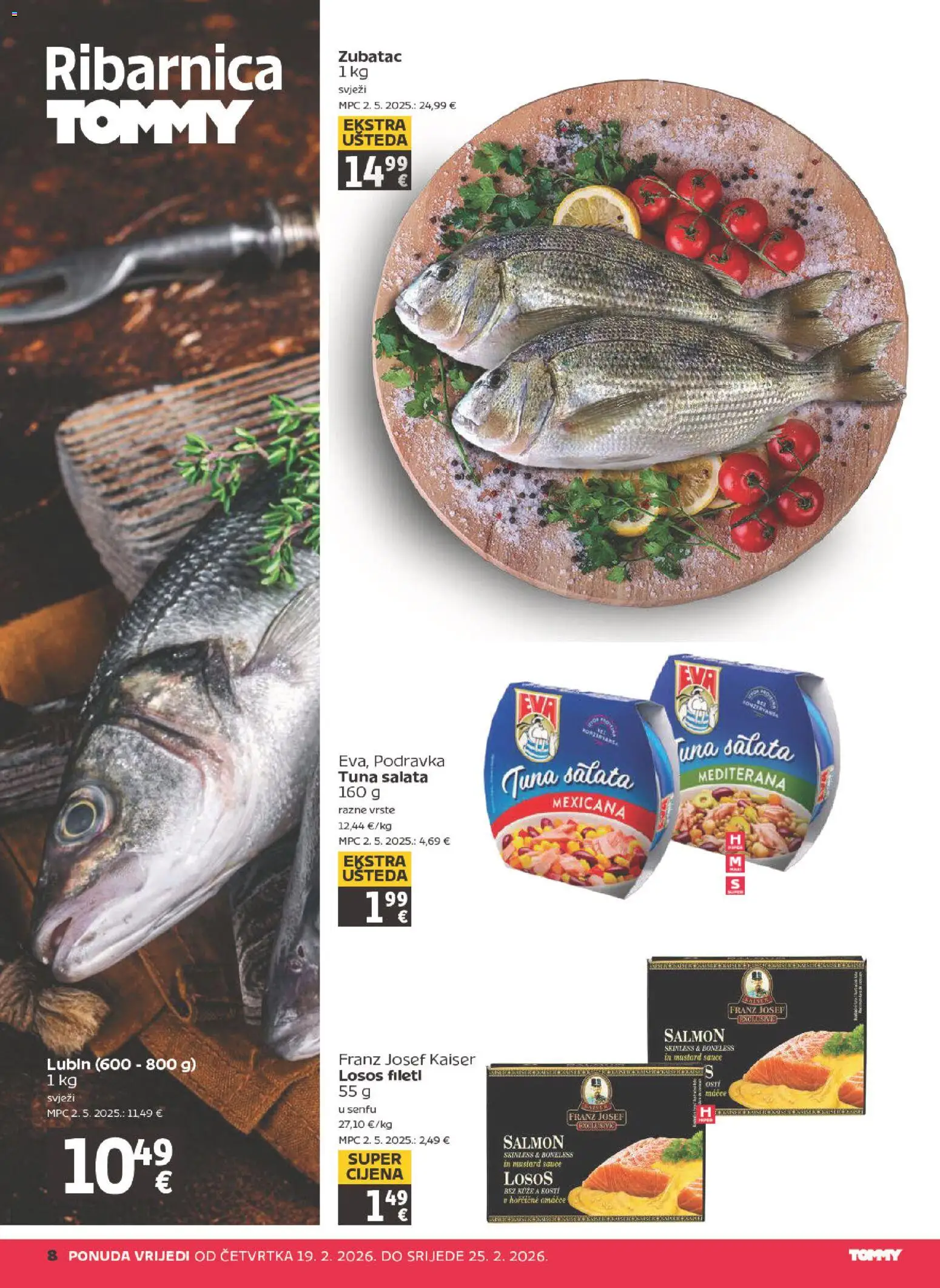 Tommy katalog | vrijedi od 19.02.2026 | Stranica: 8 | Proizvodi: Podravka, Salata, Losos, Tuna