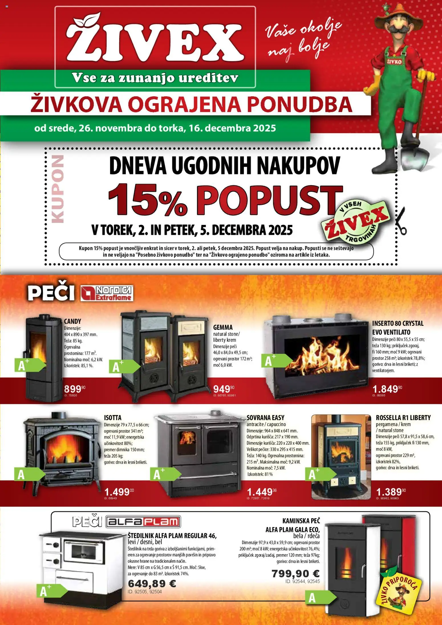 Novi Živex katalog ponudbe – veljaven od 26.11.2025 | Stran: 3 | Izdelki: Teza, Štedilnik