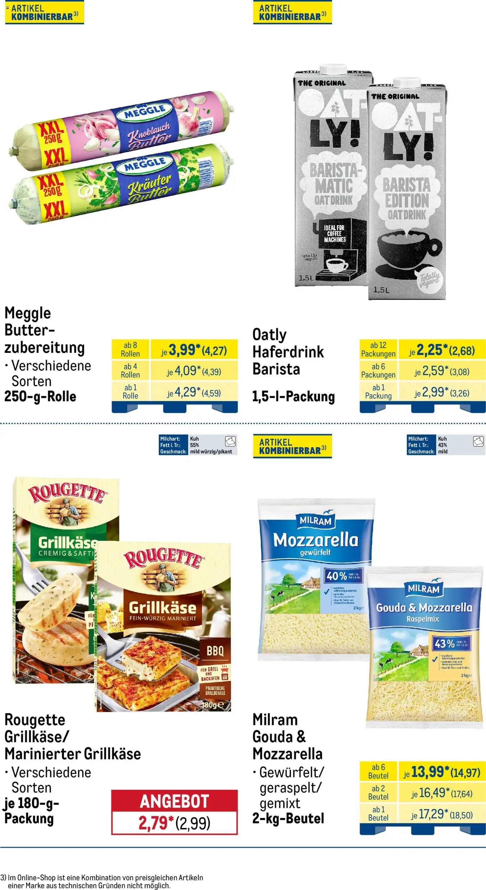 Metro Monats-Menü – gültig ab 01.05.2026 | Seite: 18 | Produkte: Butter, Mozzarella, Oatly, Knoblauch