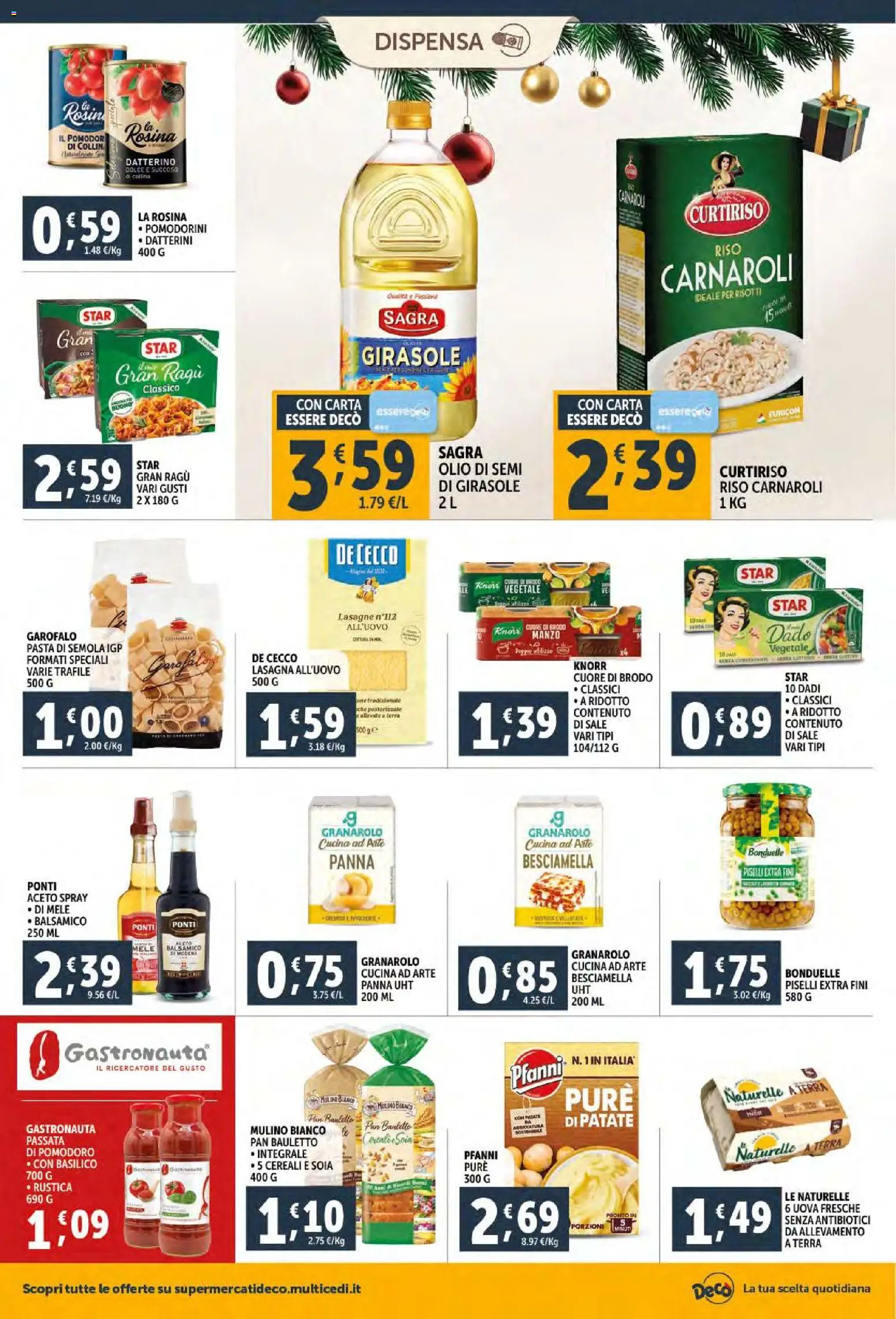 Volantino Decò del 02.12.2025 | Pagina: 20 | Prodotti: Sale, Lasagna, Aceto, Terra