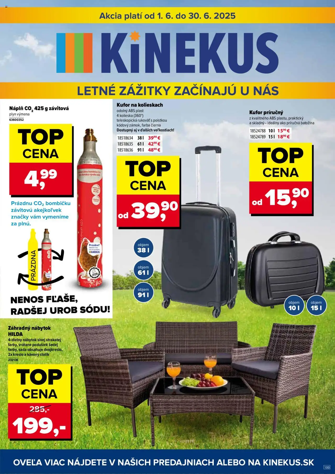 Kinekus leták │ platný od 01.06.2025 | Strana: 1 | Produkty: Nábytok, Záhradný nábytok, Stolík