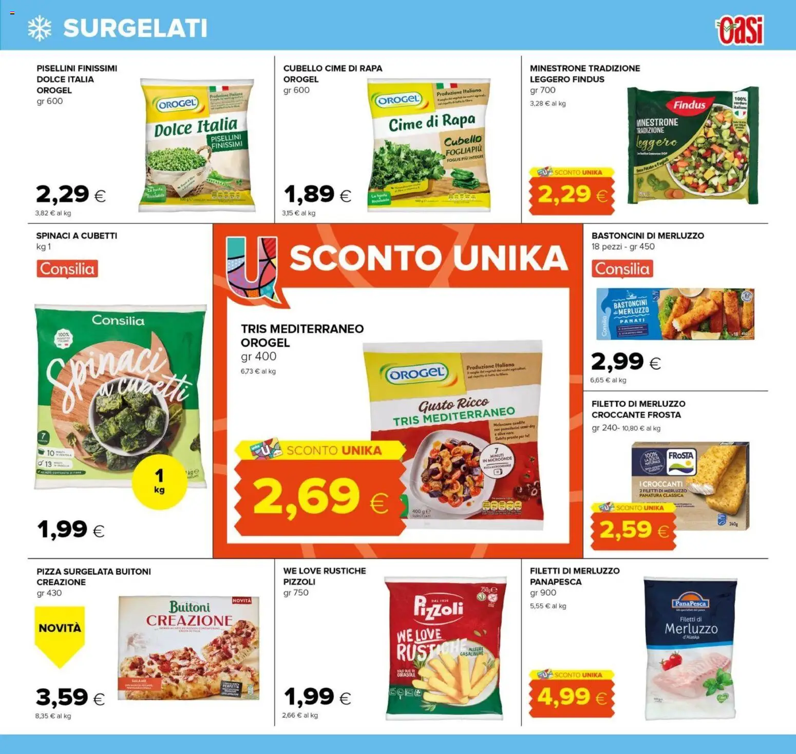 Volantino Oasi del 06.11.2025 | Pagina: 11 | Prodotti: Microonde, Pizza, Verdure, Spinaci