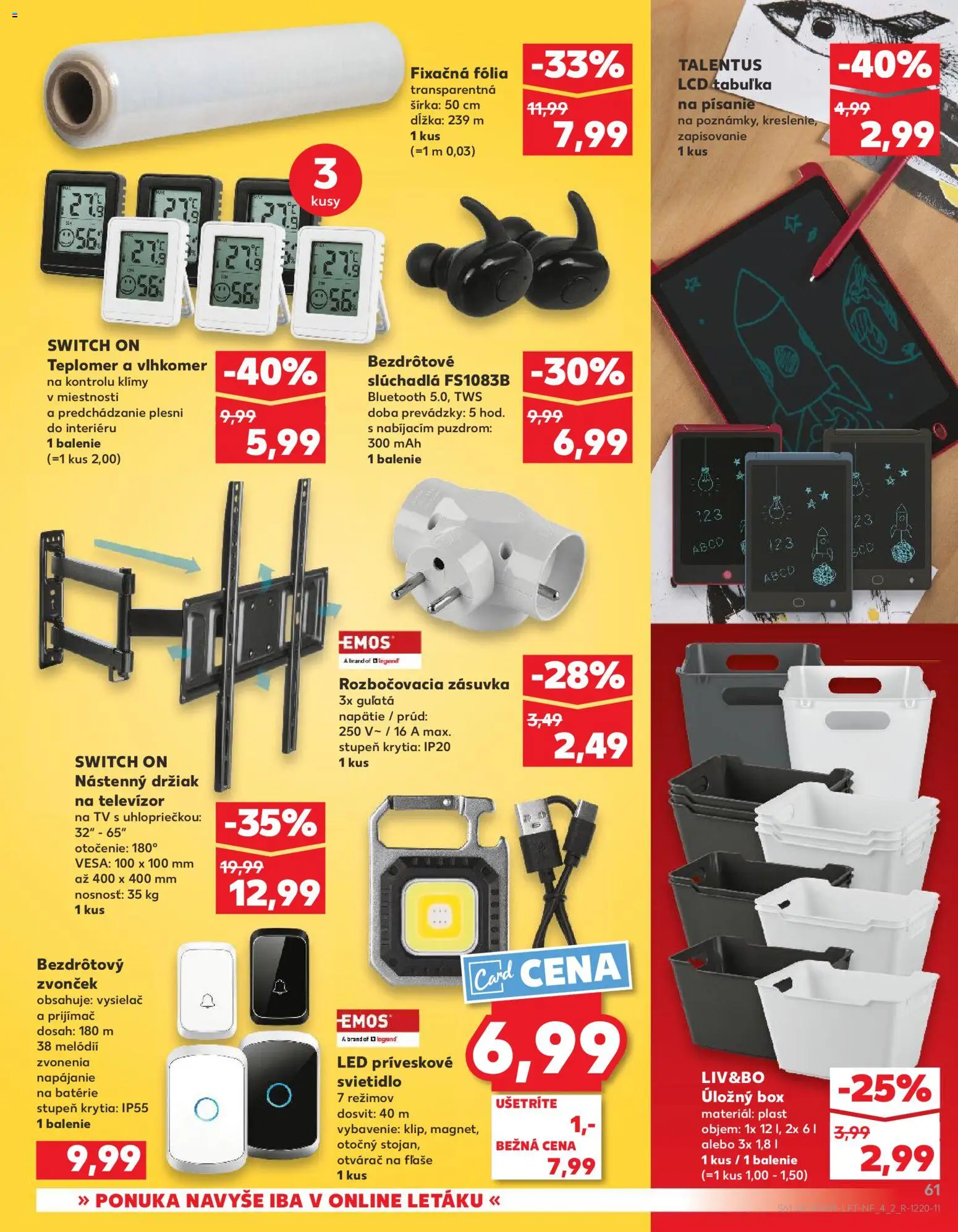 Nové Kaufland akcie – leták je platný od 26.02.2026 | Strana: 61 | Produkty: Tv, Tablet, Bezdrôtový zvonček, Zvonček