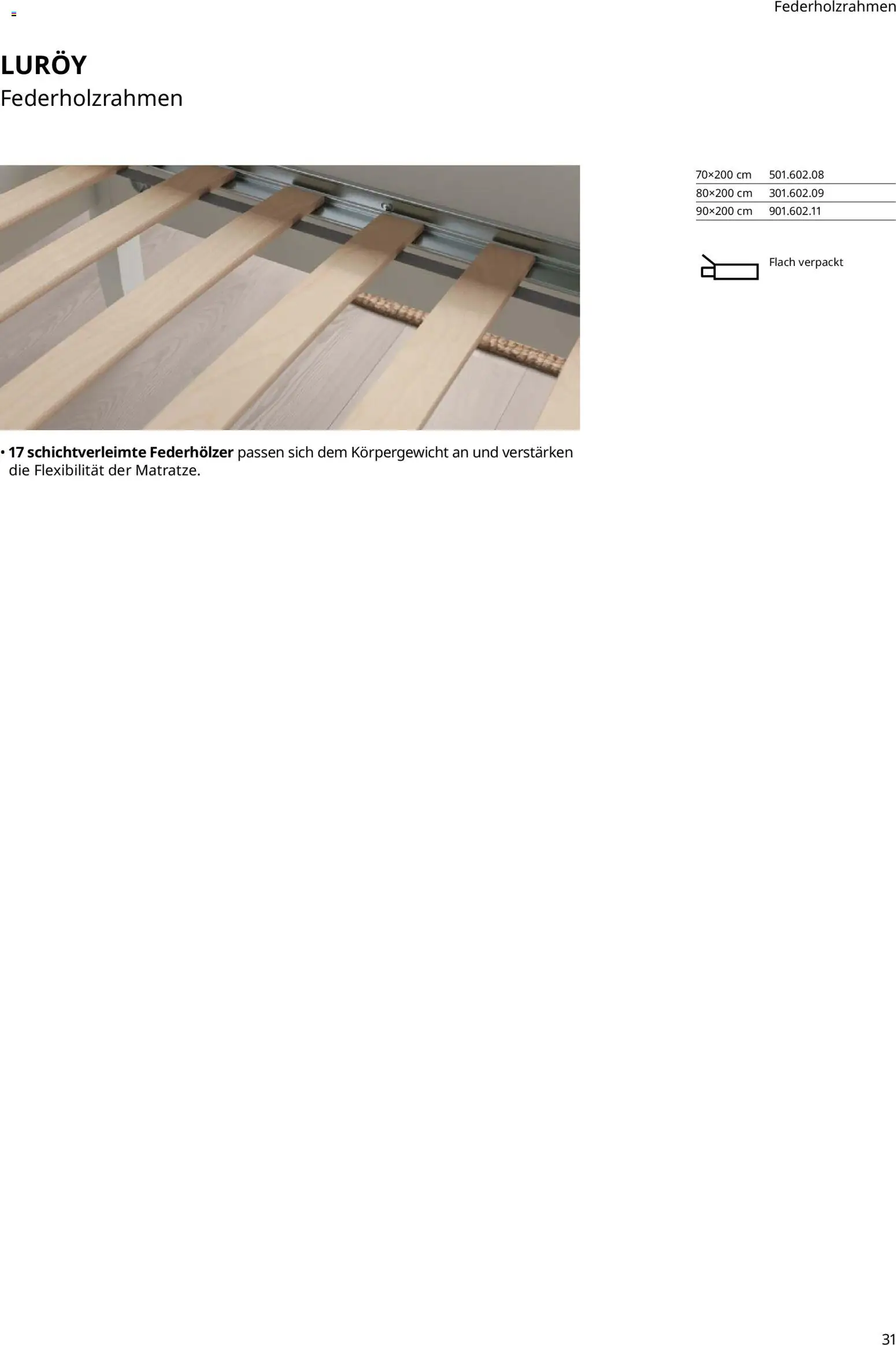 Ikea Prospekt  Schlafkomfort	 – gültig ab 30.09.2025 | Seite: 31