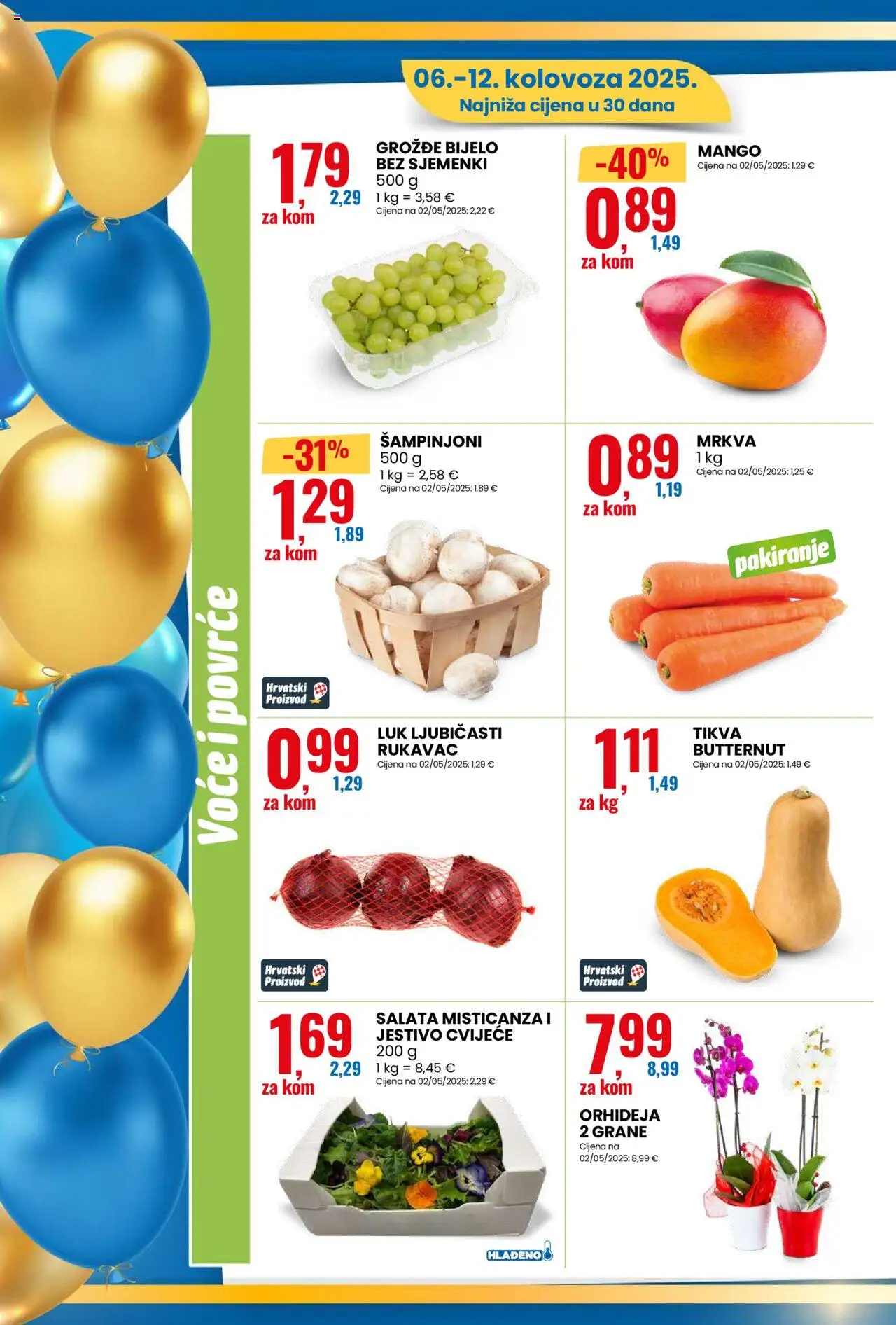 Eurospin katalog | vrijedi od 06.08.2025 | Stranica: 2 | Proizvodi: Orhideja, Mrkva, Voće, Grožđe