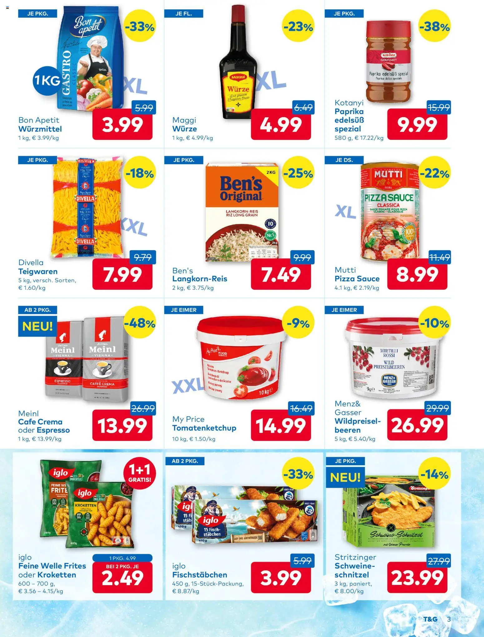 T&G Flugblatt gültig ab 31.12.2025 | Seite: 3 | Produkte: Ketchup, Pizza, Fisch