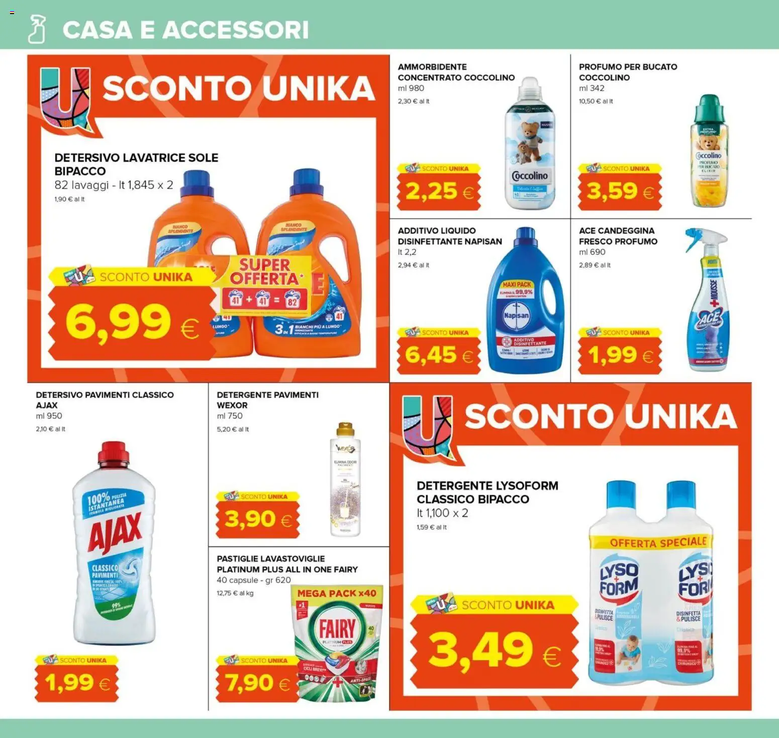 Volantino Oasi del 21.11.2025 | Pagina: 20 | Prodotti: Ammorbidente, Detergente, Lavatrice, Profumo