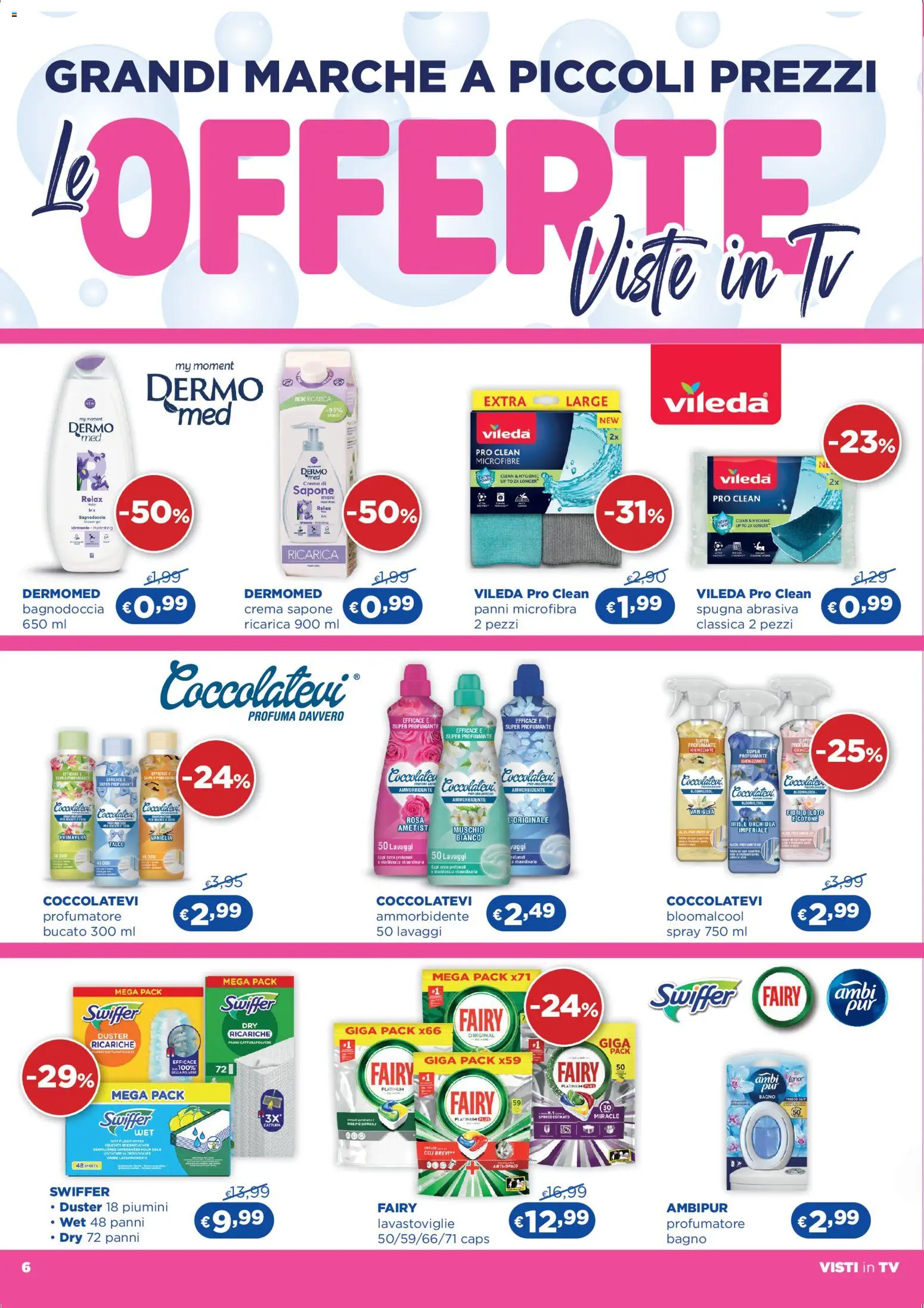 Volantino Acqua e Sapone del 18.03.2026 | Pagina: 6 | Prodotti: Crema, Talco, Lavastoviglie, Orchidea