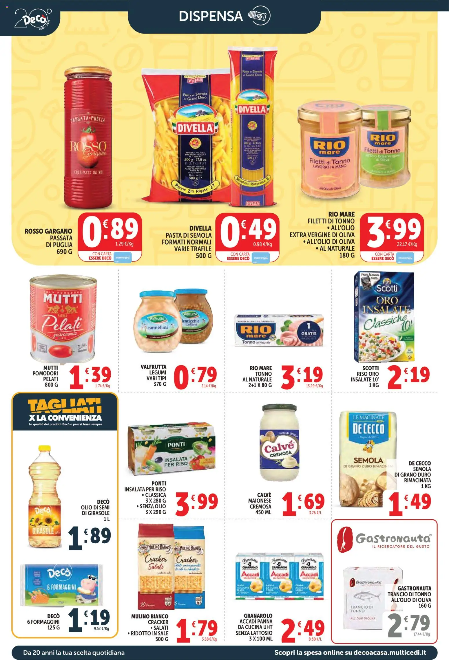 Volantino Decò del 09.04.2026 | Pagina: 8 | Prodotti: Cannellini, Lenticchie, Pomodori, Mutti