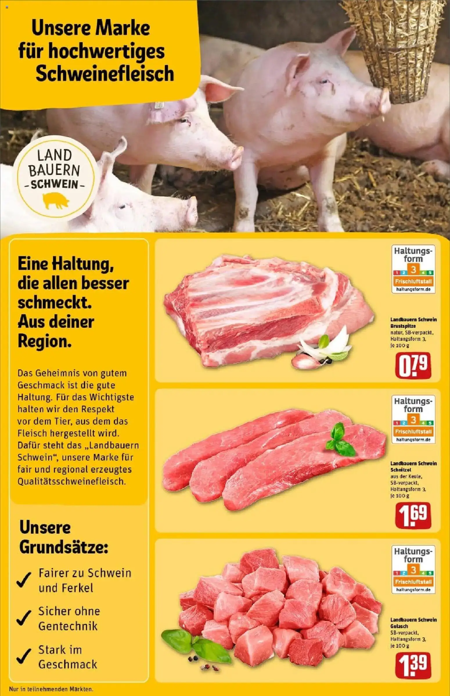 Rewe prospekt Niefern - Öschelbronn	 – gültig ab 23.11.2025 | Seite: 10 | Produkte: Schnitzel, Gulasch, Schweinefleisch, Fleisch