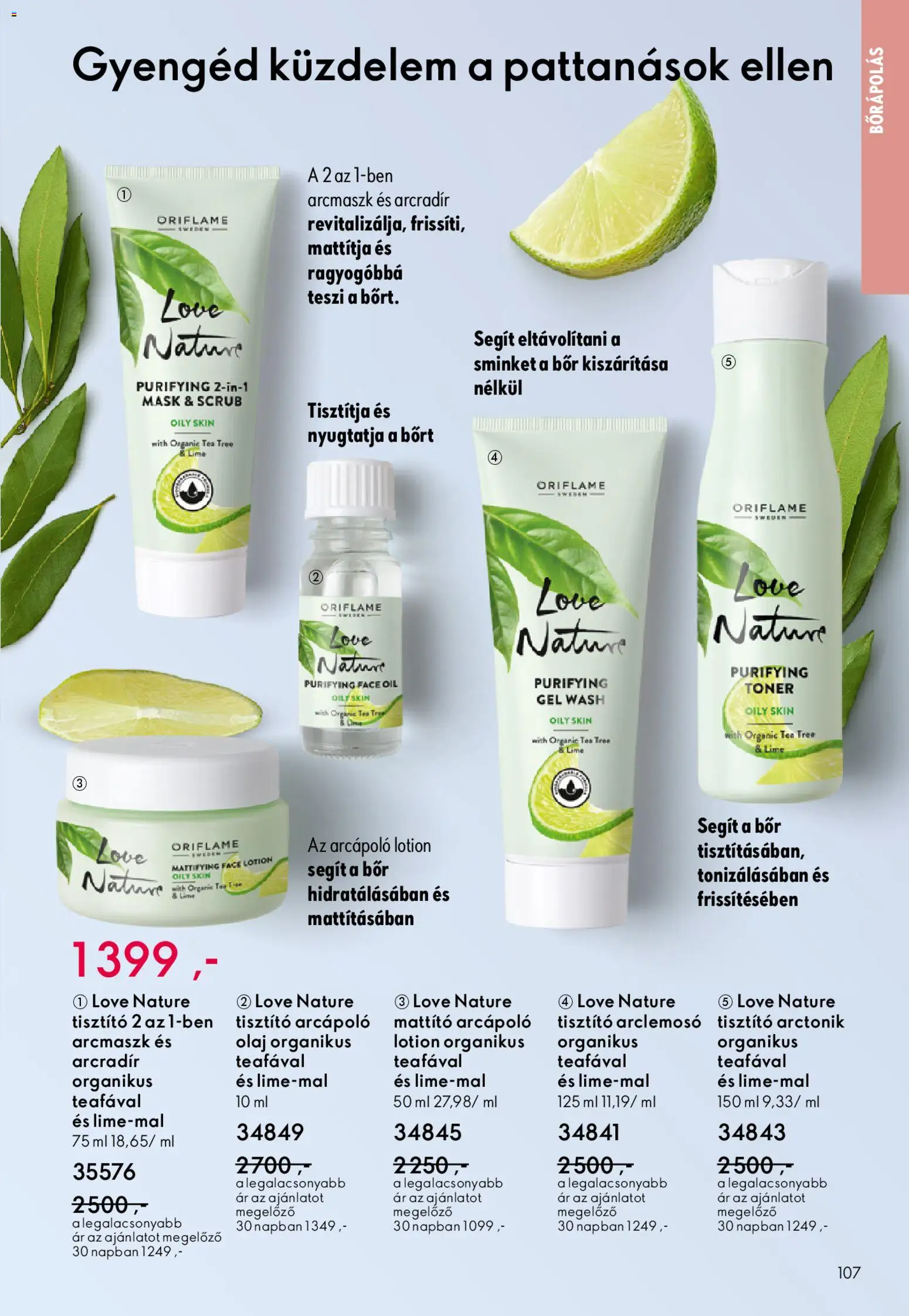 Oriflame akciós ujság - amely érvényes a következő dátumtól: 03.12.2025 | Oldal: 107 | Termékek: Lime, Olaj, Bor, Tea