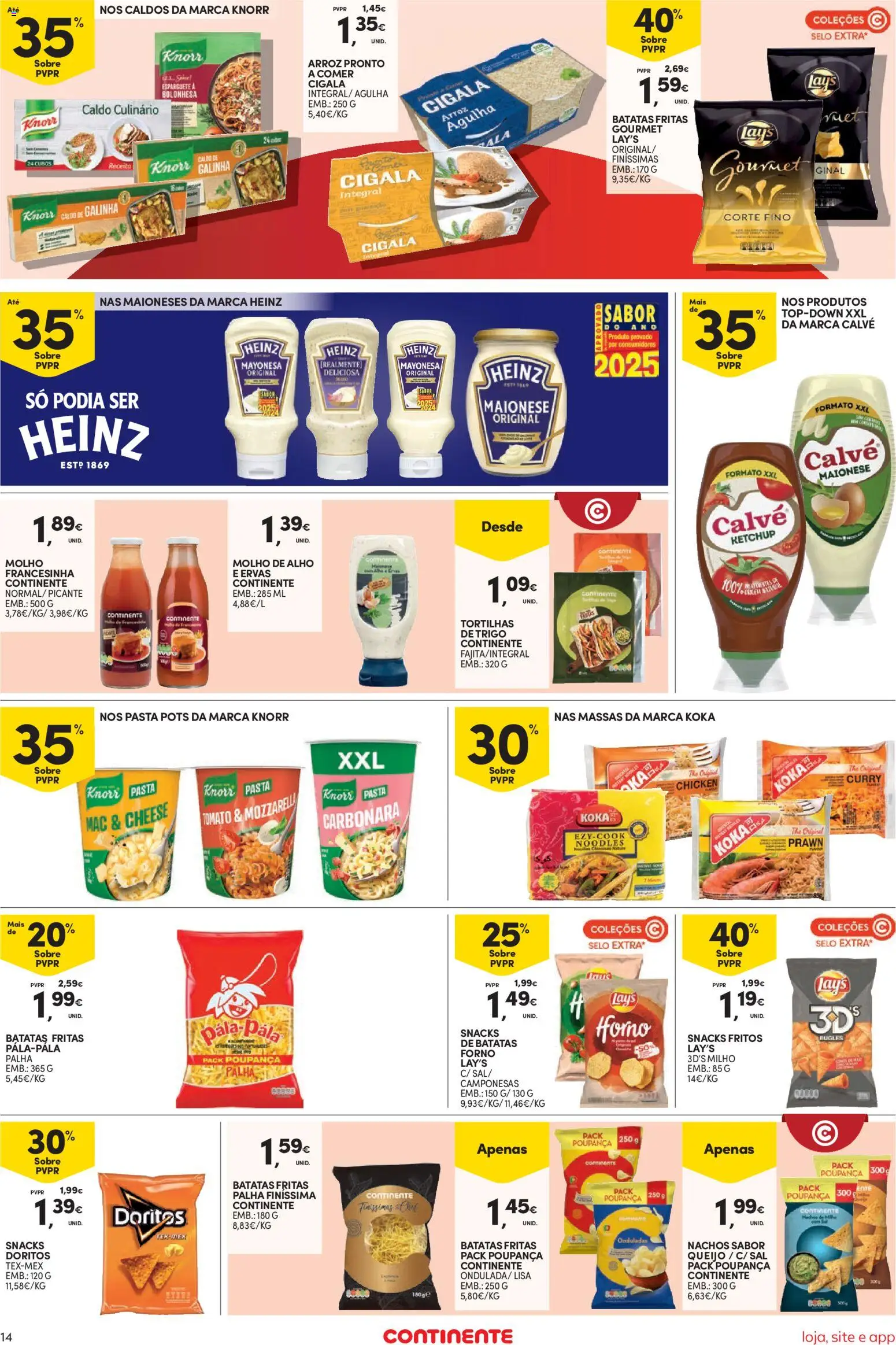 Continente Semanal Continente Bom Dia │ válido de 06.01.2026 | Página: 14 | Produtos: Forno, Sal, Batatas fritas, Milho
