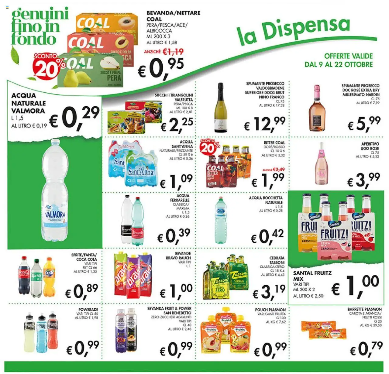 Volantino Coal del 09.10.2025 | Pagina: 14 | Prodotti: Prosecco, Spumante, Fanta, Coca Cola
