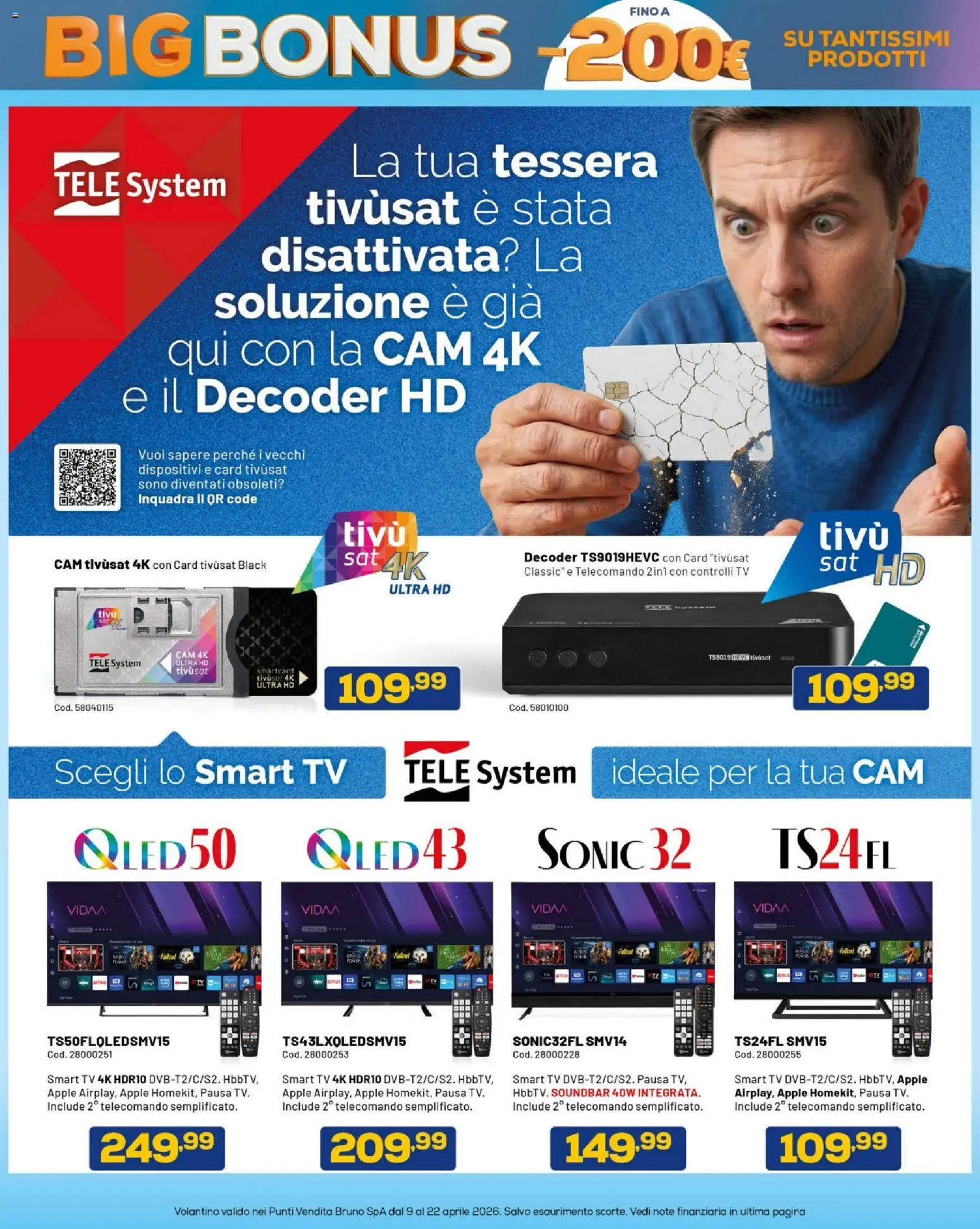 Volantino BRUNO del 09.04.2026 | Pagina: 7 | Prodotti: Telecomando, Soundbar, Decoder, TV